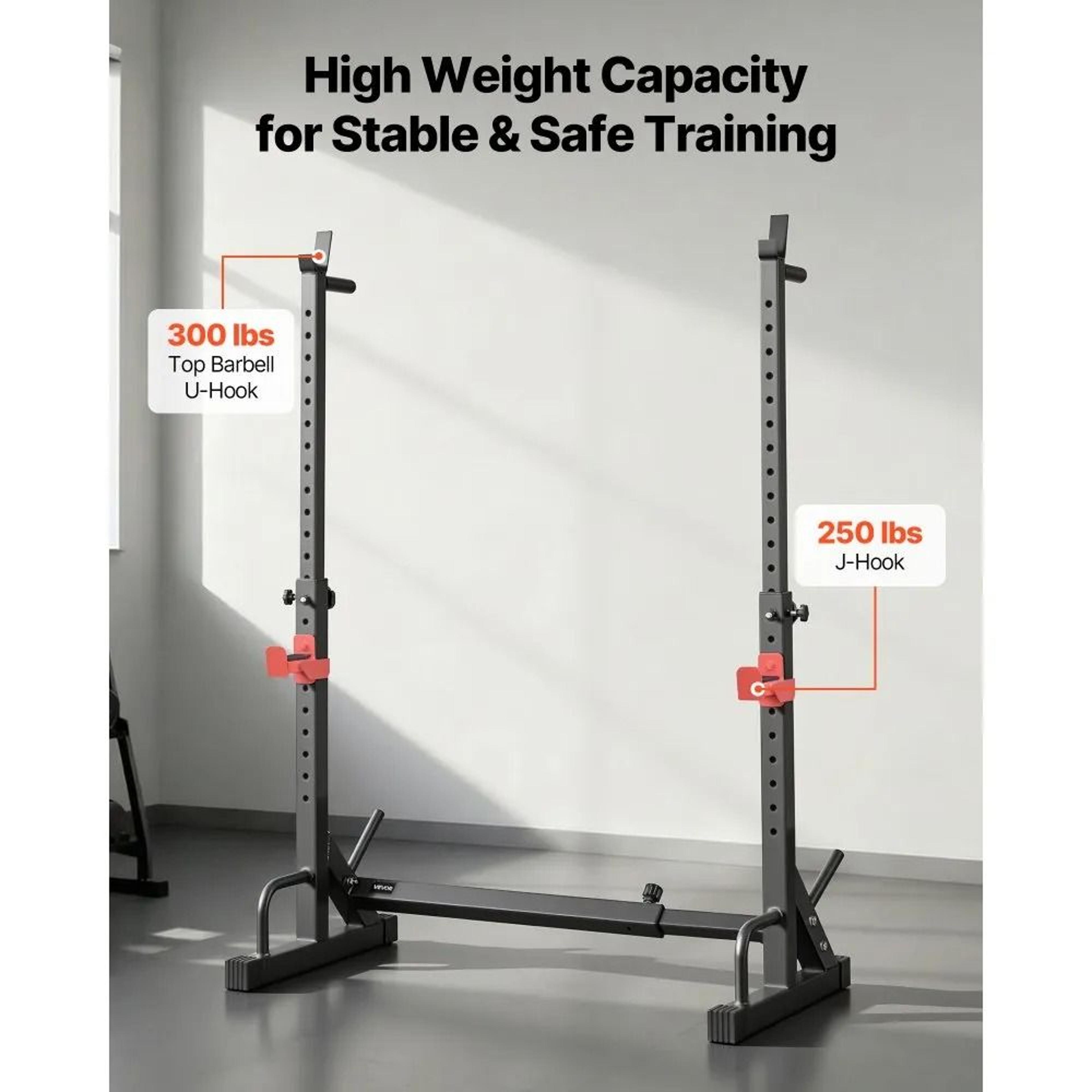 Adjustable Power Cage Squat Rack Home Gym Strength Training Equipment 1