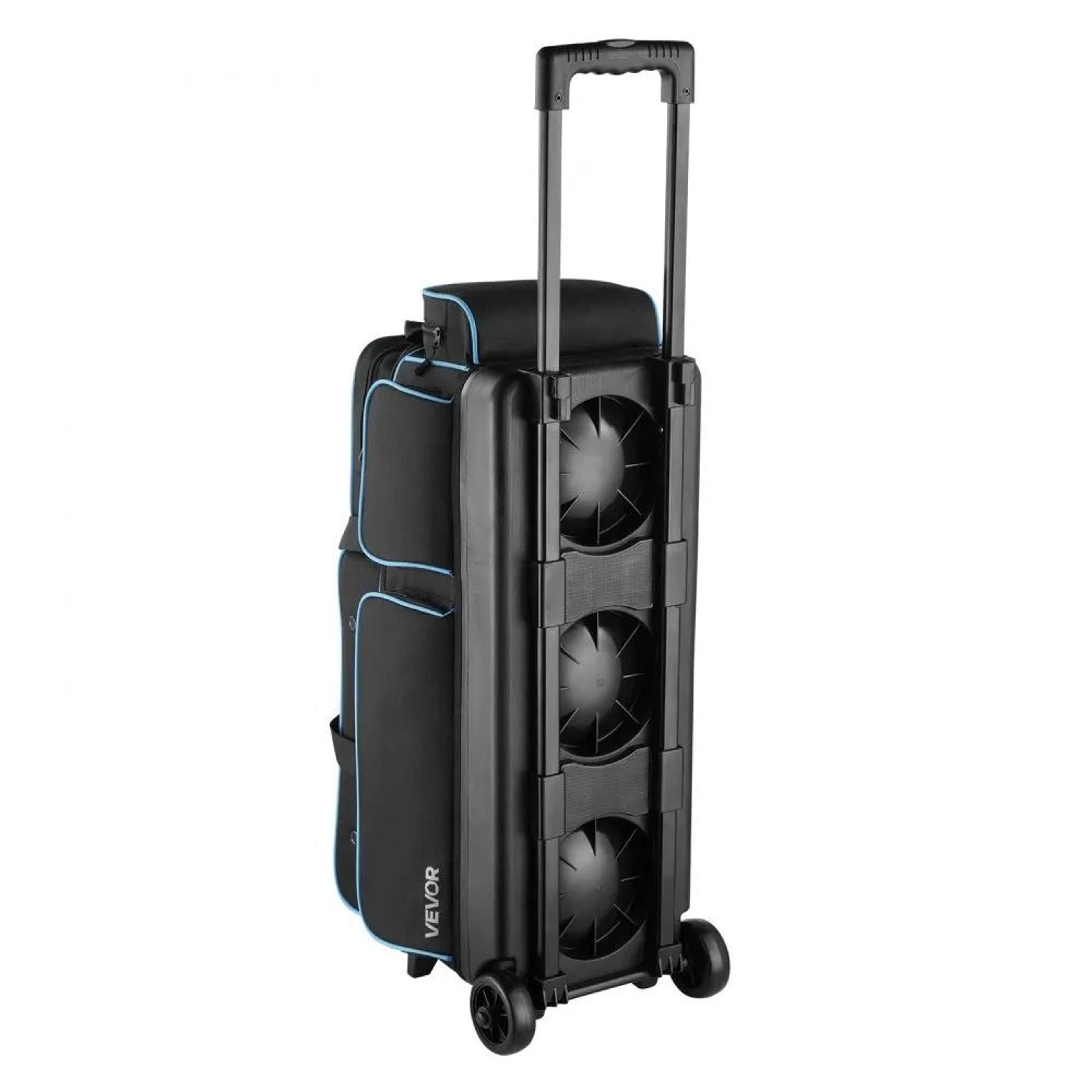 3 Ball Bowling Bag With Wheels Rolling Carry Case With Shoe Compartment 8