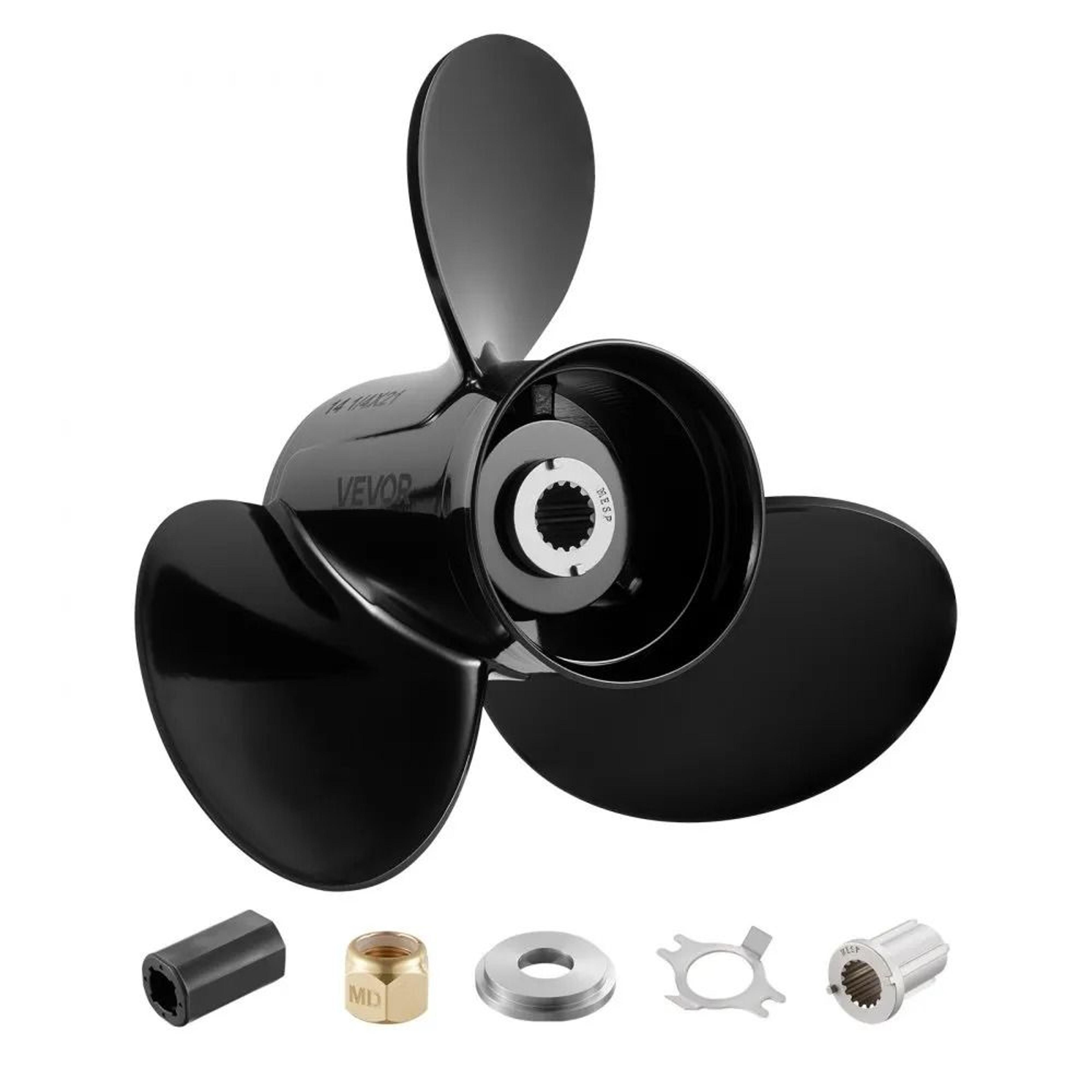 outboard propeller 3 blade aluminum boat propeller for mercury mariner 90-400 hp engines