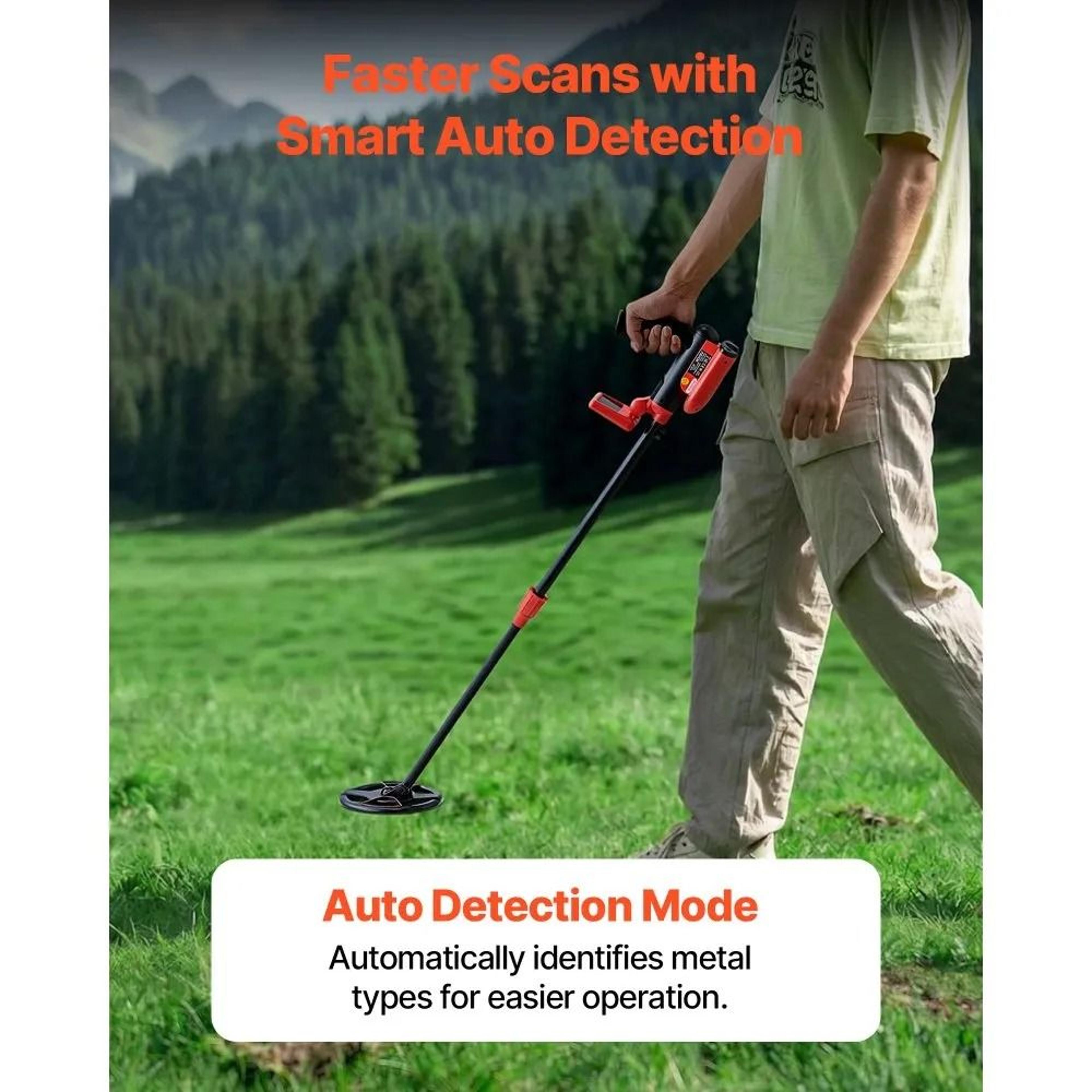High Accuracy Metal Detector With LCD Display Waterproof Gold Finder 2