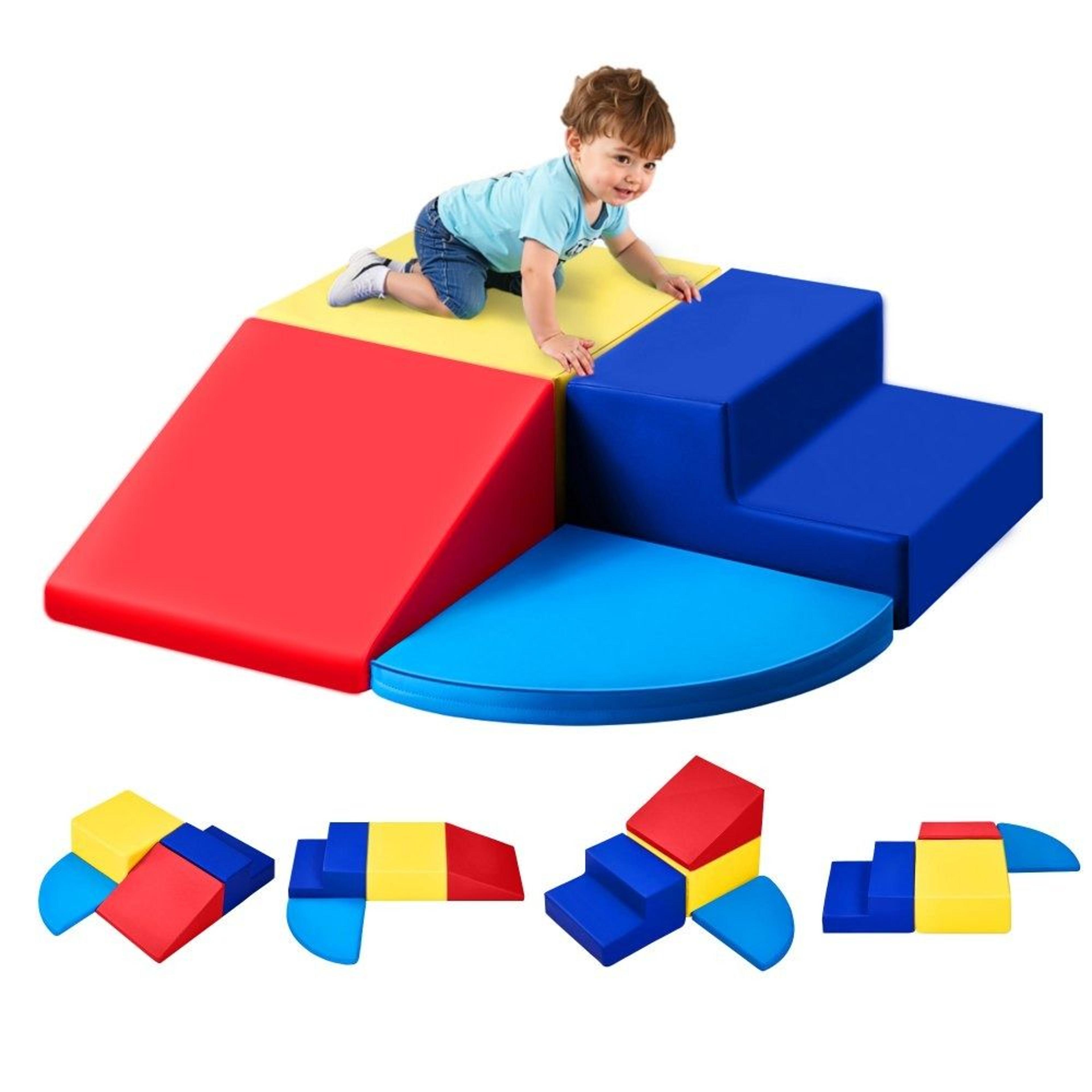 toddler foam climbing blocks set 4 piece indoor playset for early learning
