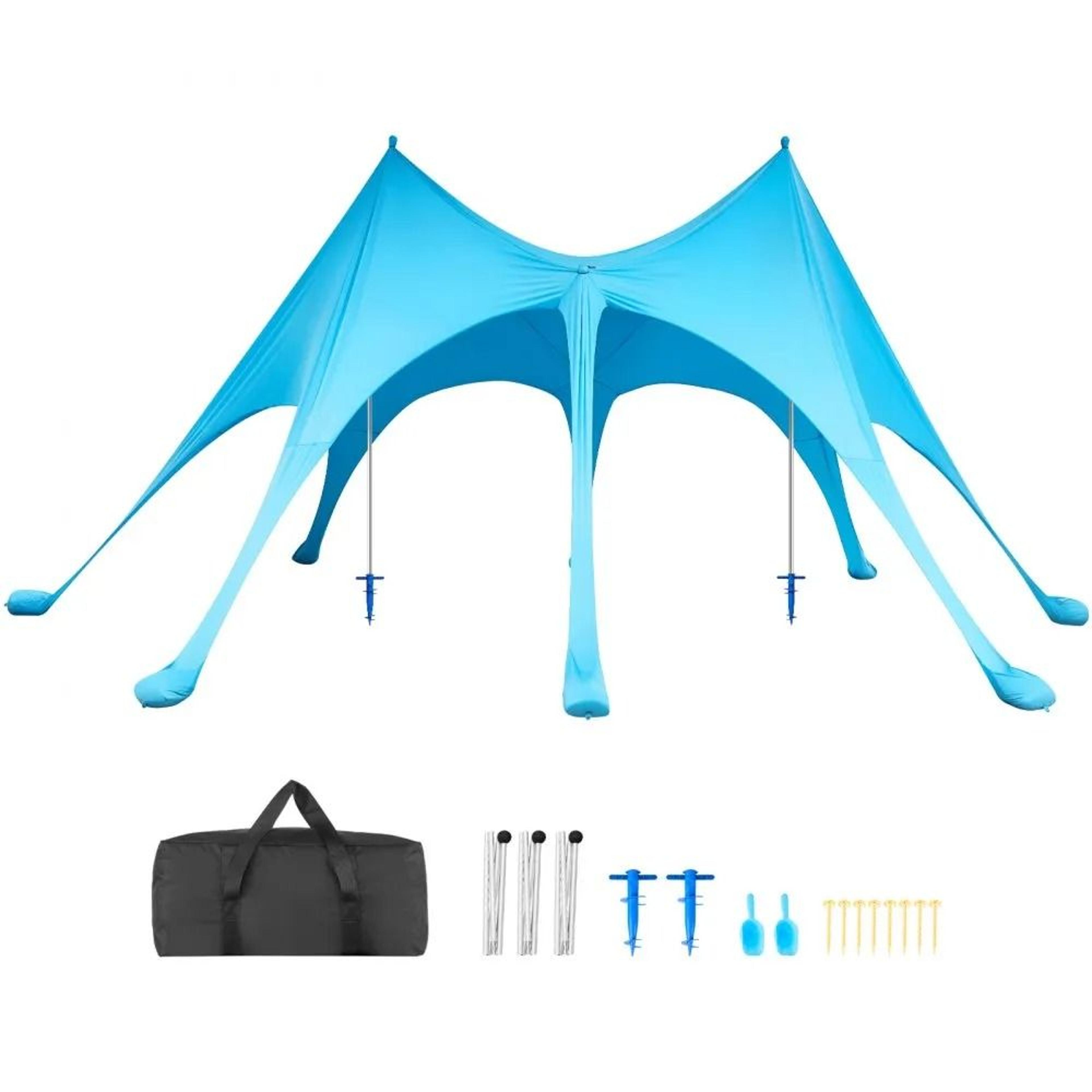 beach canopy tent upf50+ sun shelter portable outdoor shade for family camping