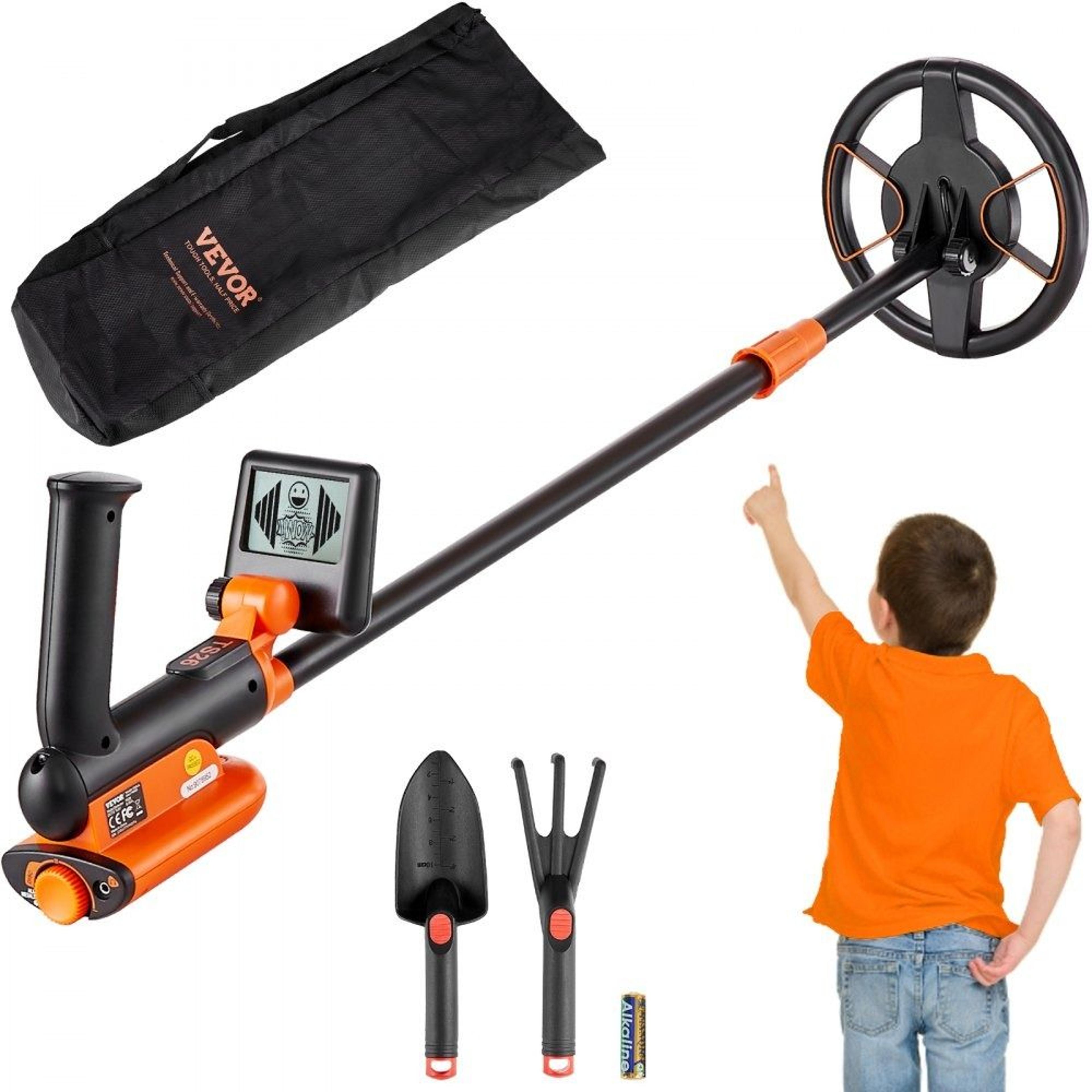 kids metal detector waterproof gold detector with lcd display adjustable handle