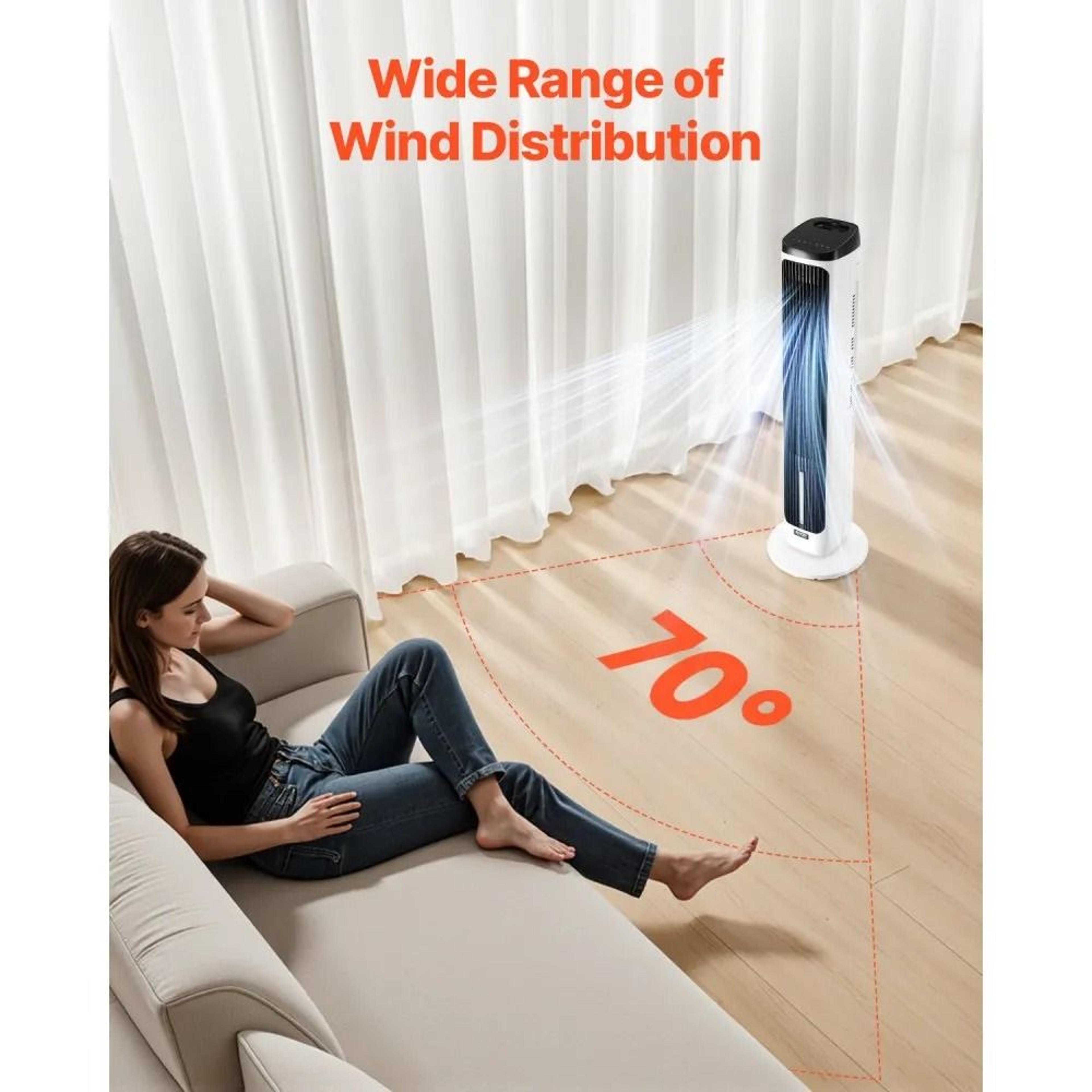 40 Inch Tower Fan Quiet Oscillating Floor Fan With Remote Control And 24H Timer 1