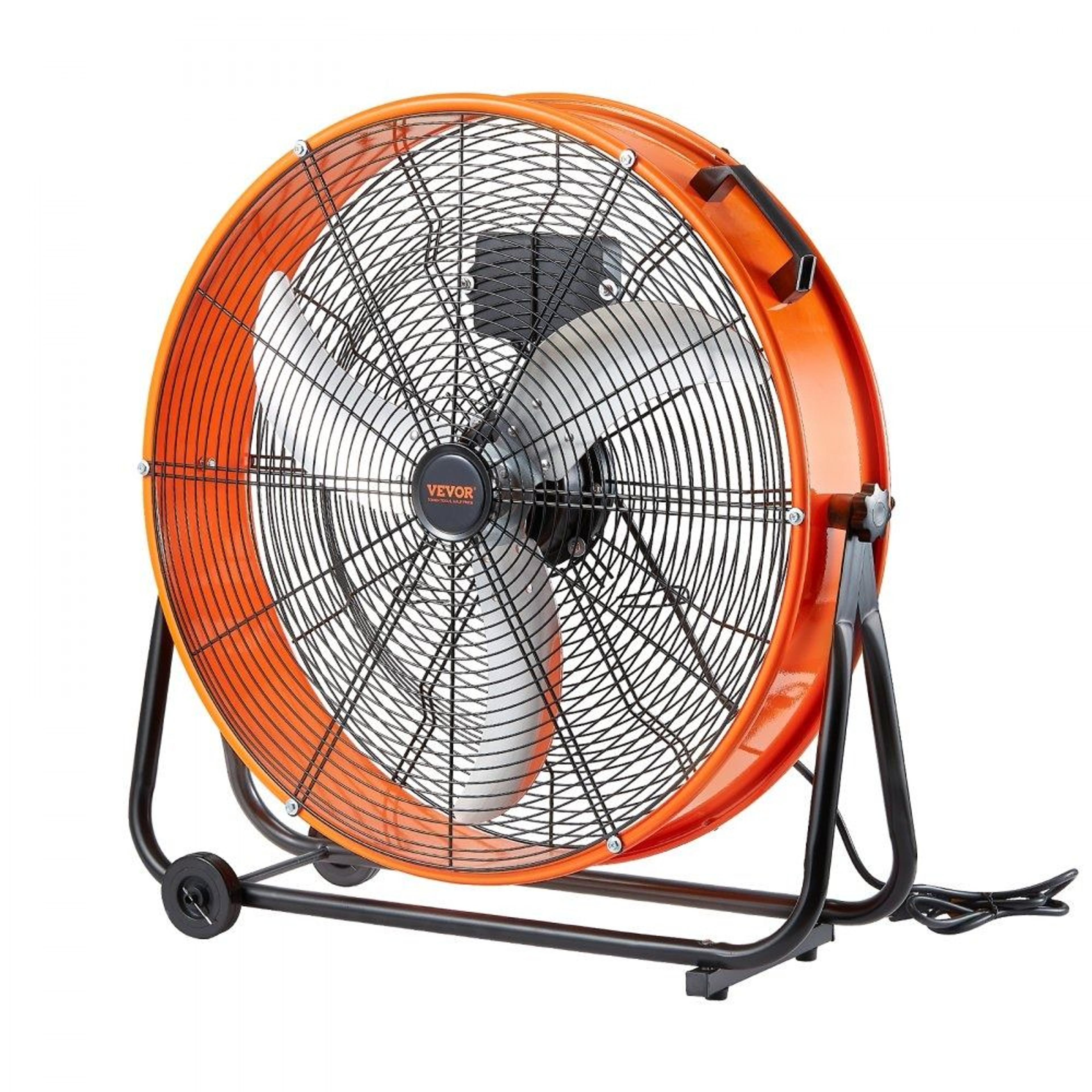 24 inch high velocity industrial floor fan 8700 cfm heavy duty shop fan with timer