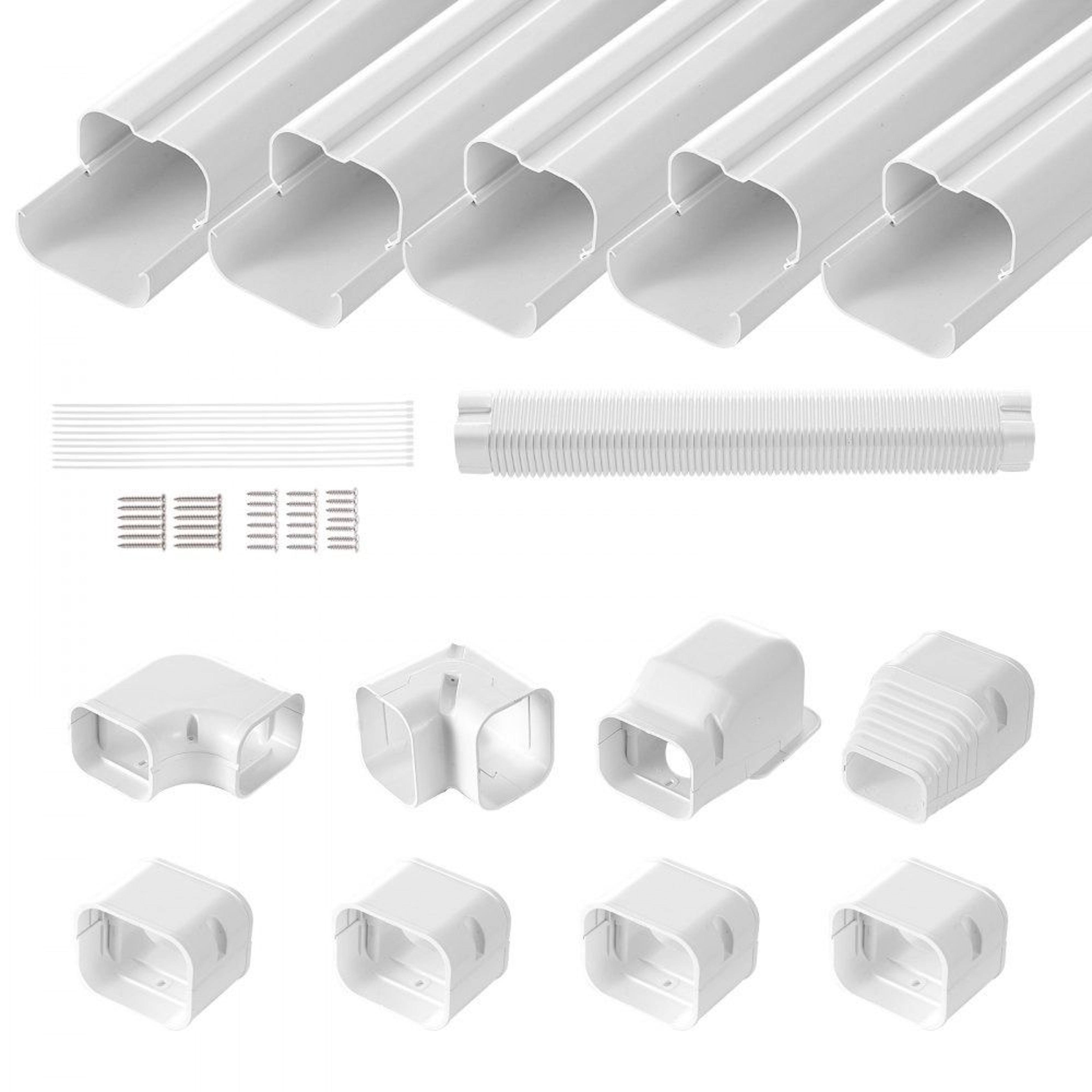 mini split line set cover 3 inch pvc ac pipe cover kit 10ft