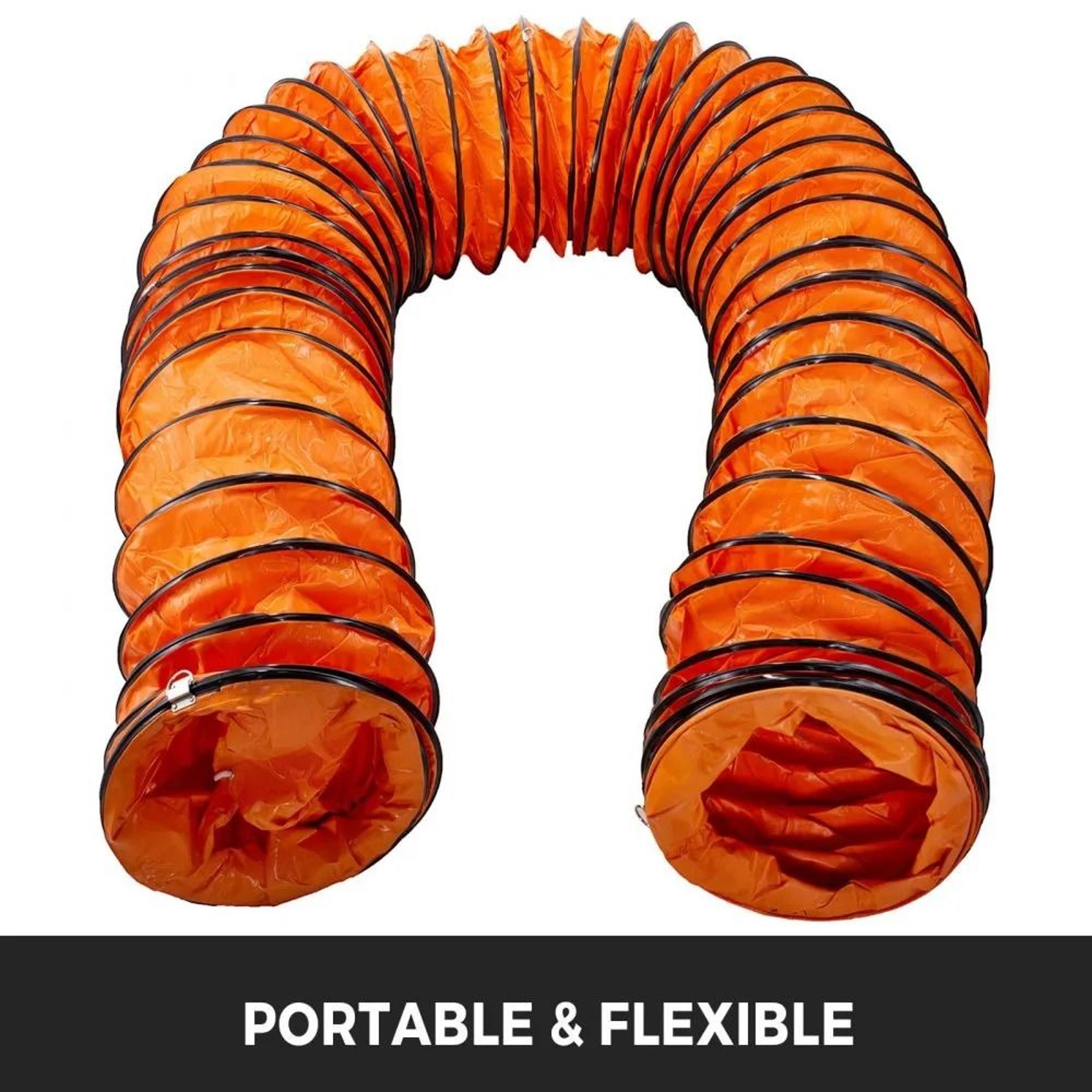 8 Inch Flexible PVC Ducting Hose 25ft Heavy Duty Ventilation Duct For Utility Blower 1