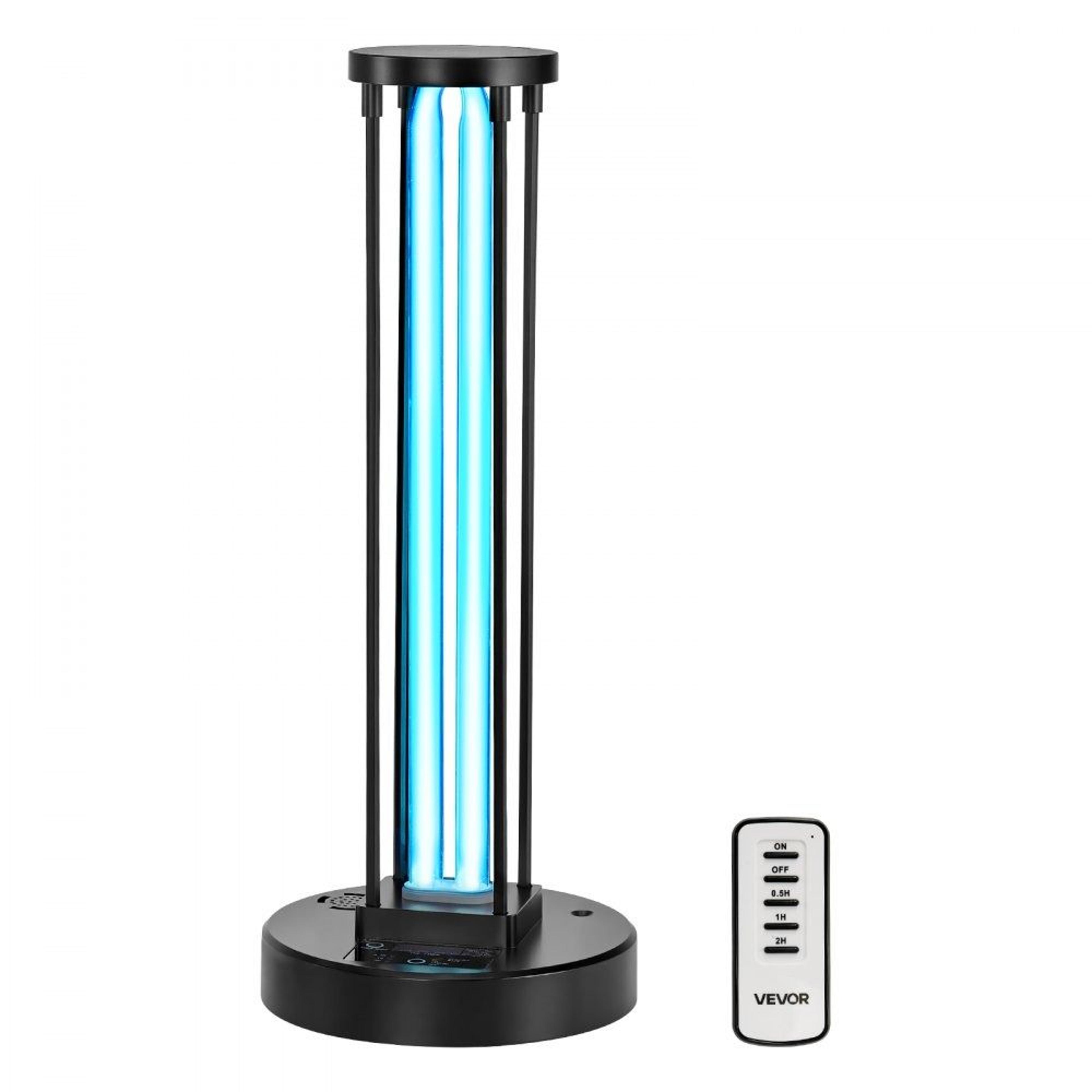 uv-c light sanitizer with ozone, 36w uvc lamp for rooms, remote control & 3 timer settings
