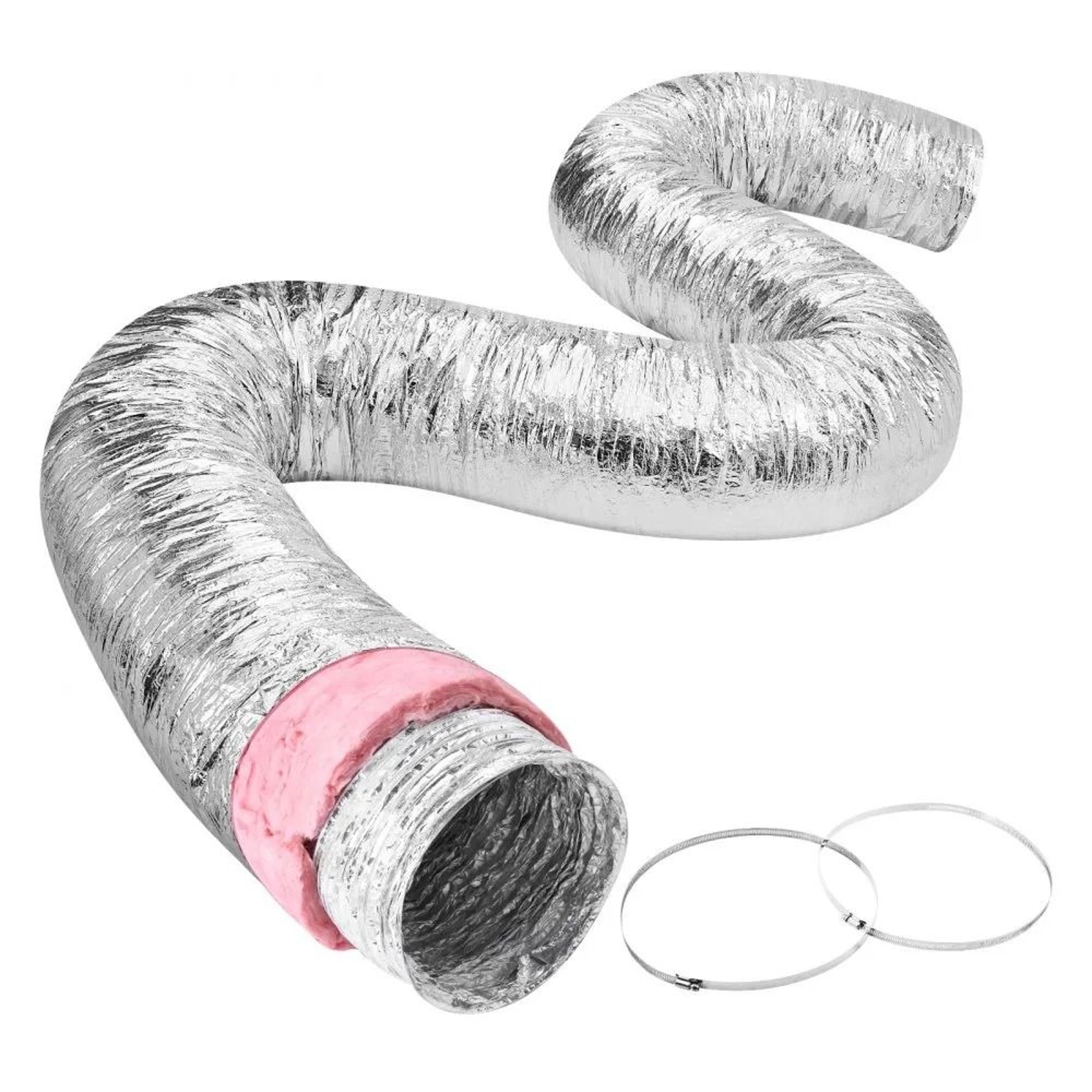 insulated 4 inch dryer vent hose 25ft with clamps for hvac ventilation