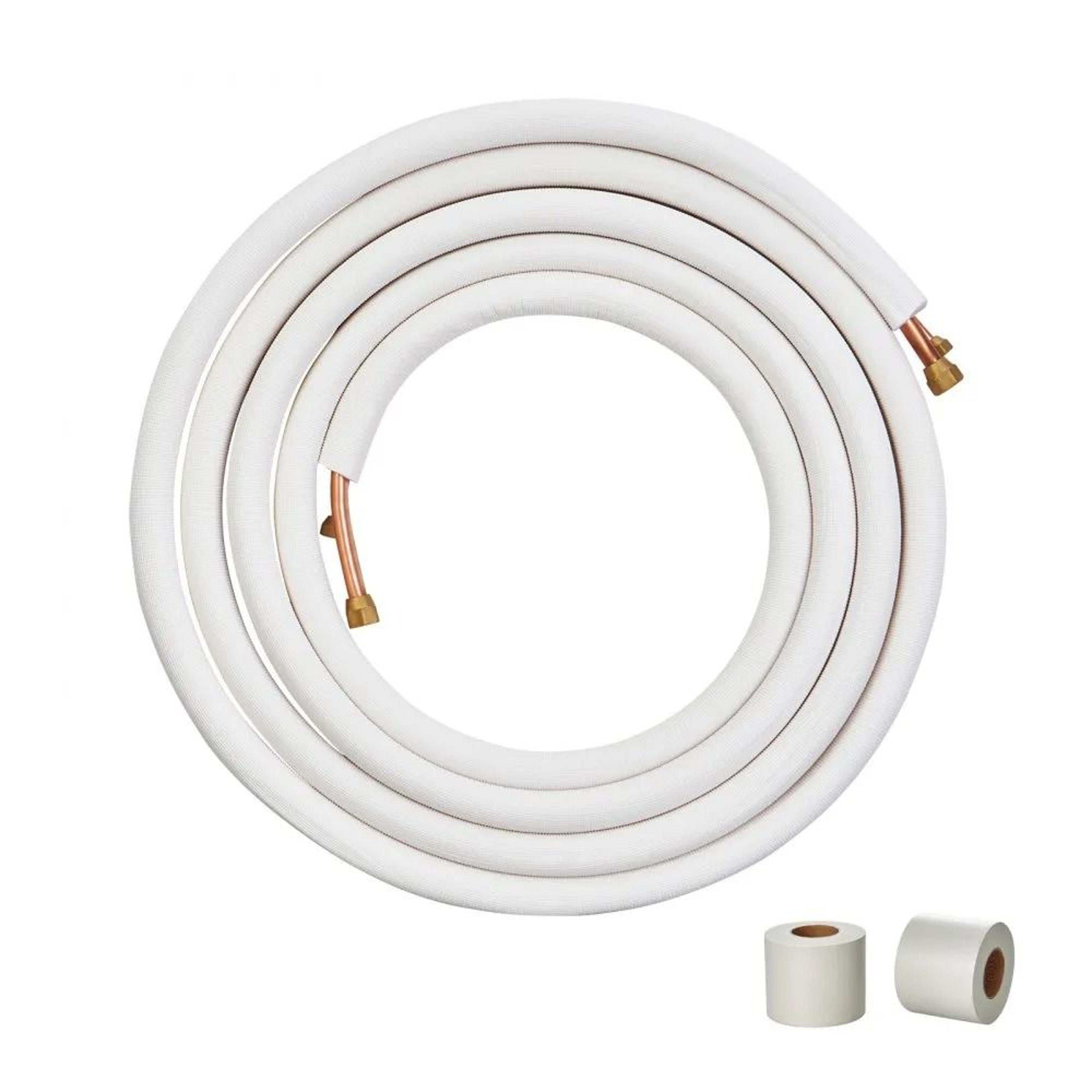 25ft mini split line set with insulated copper tubing for hvac & heat pump systems