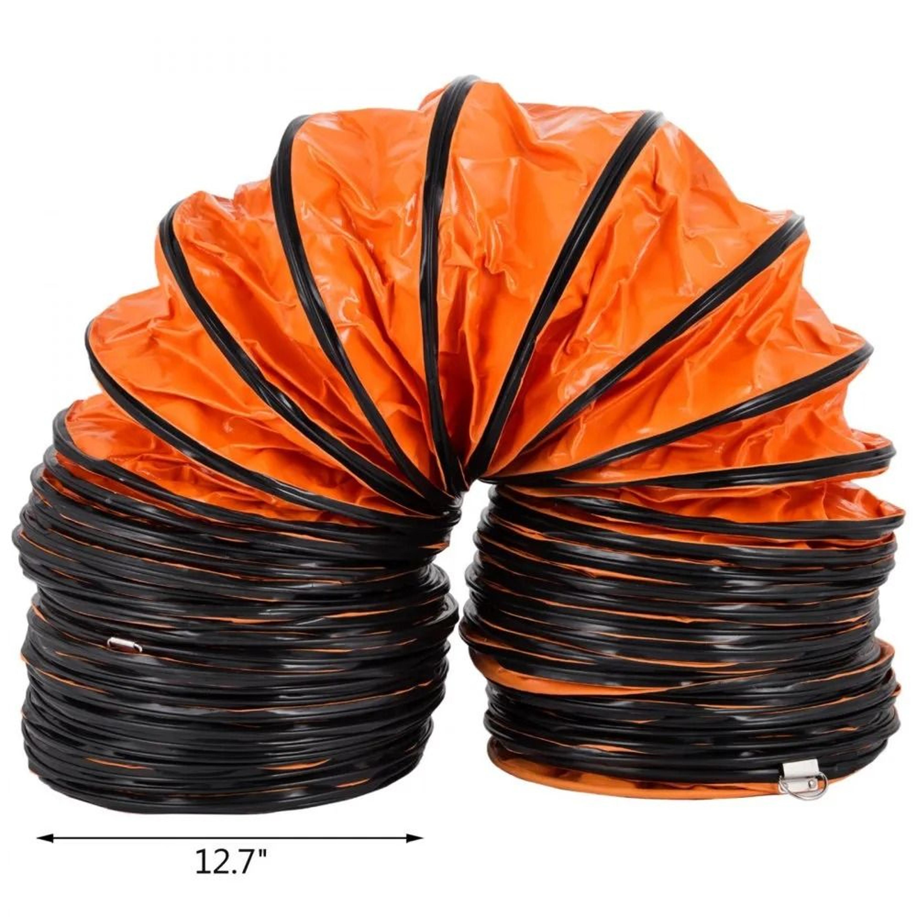 12 inch pvc flexible duct hose 16 ft heavy duty ventilation duct for exhaust fan systems
