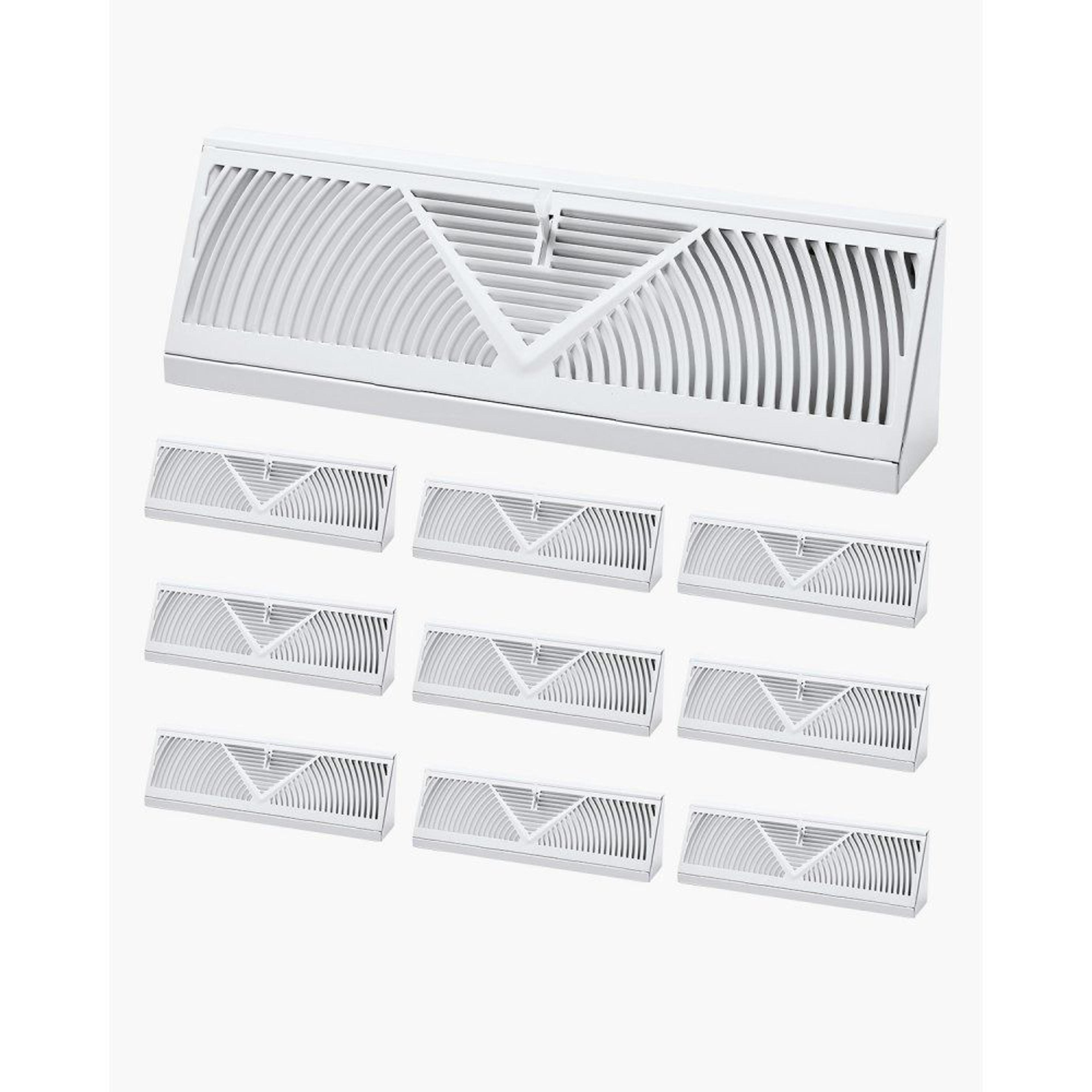 15 inch floor registers 10 pack heavy duty adjustable hvac floor vents white