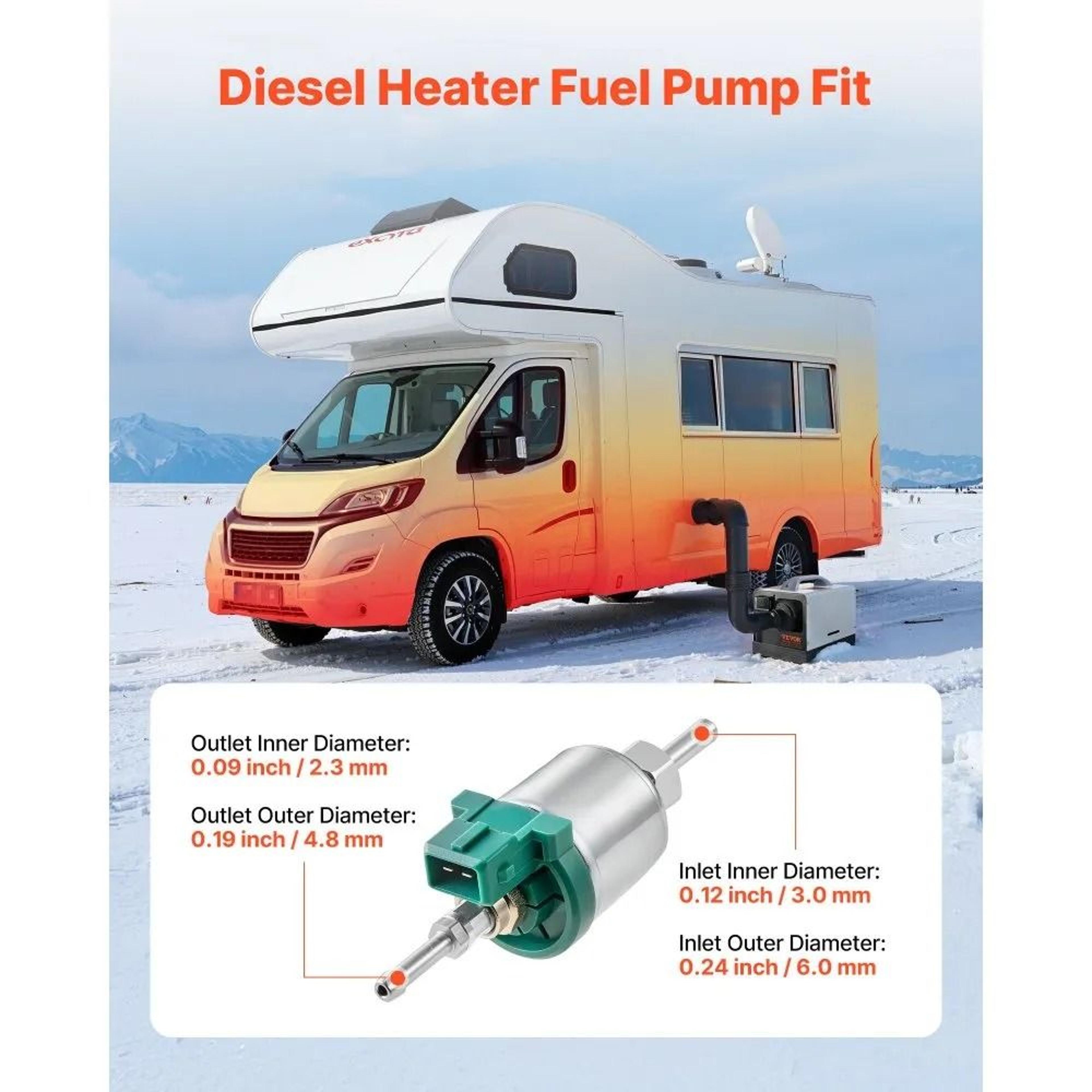 12V Diesel Heater Fuel Pump Quiet Dosing Pump For 2KW 5KW 8KW Heaters 1