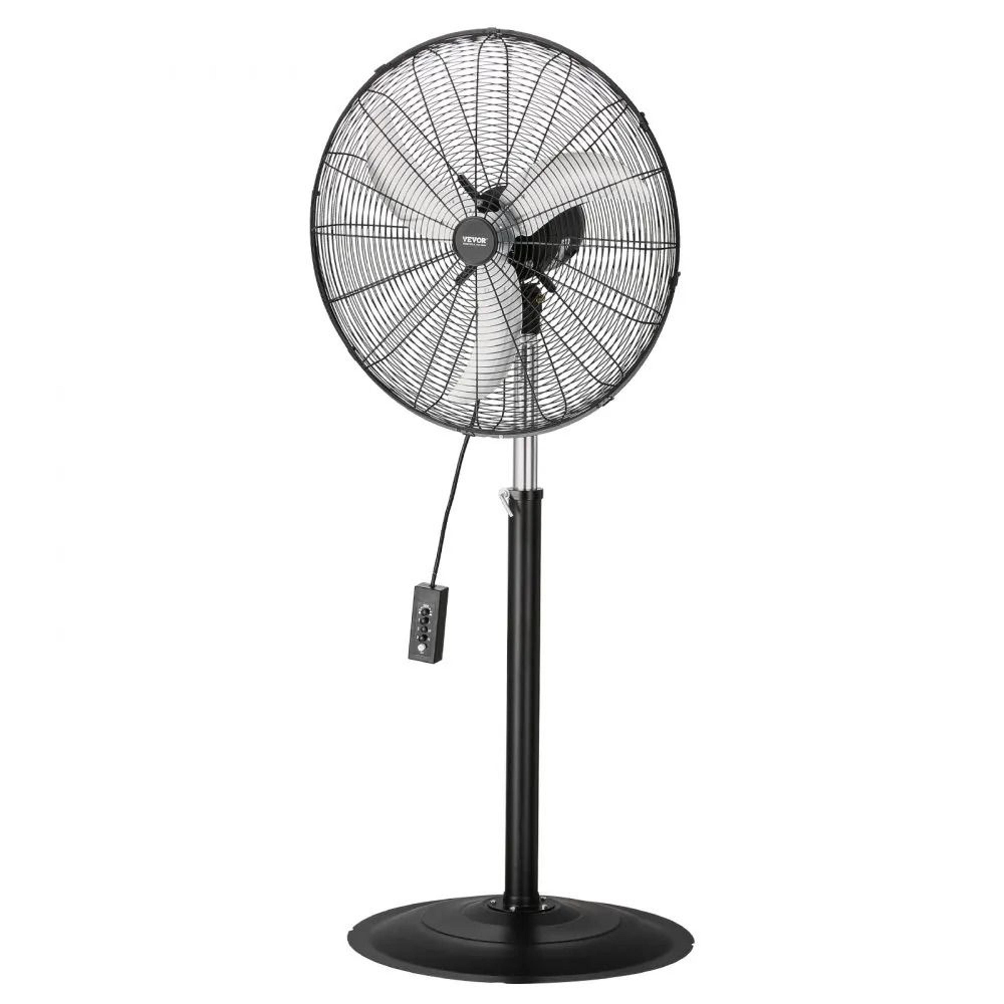 24 inch industrial pedestal fan 6800 cfm high velocity adjustable stand fan
