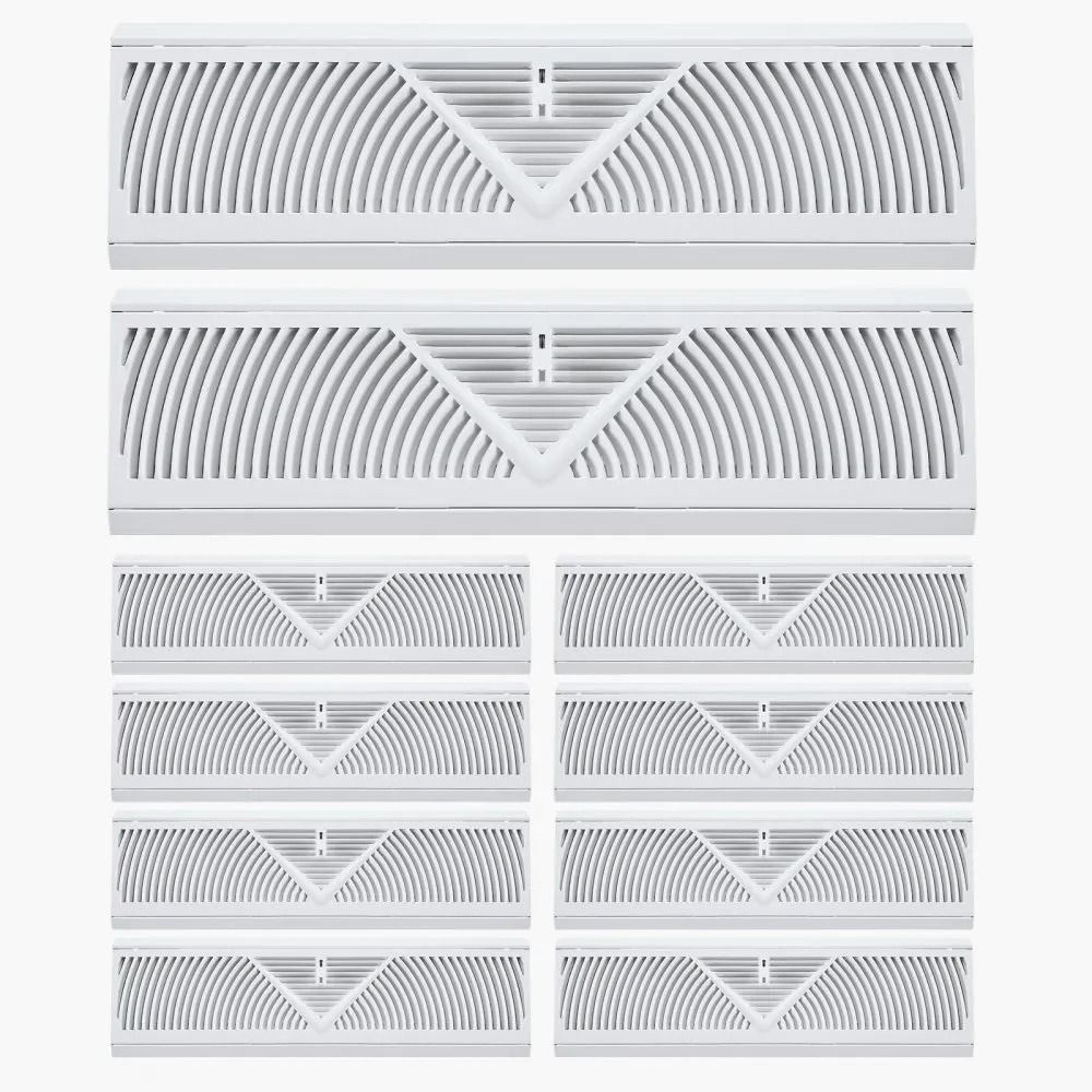 18 inch heavy duty floor registers 10 pack metal hvac vent covers with adjustable damper