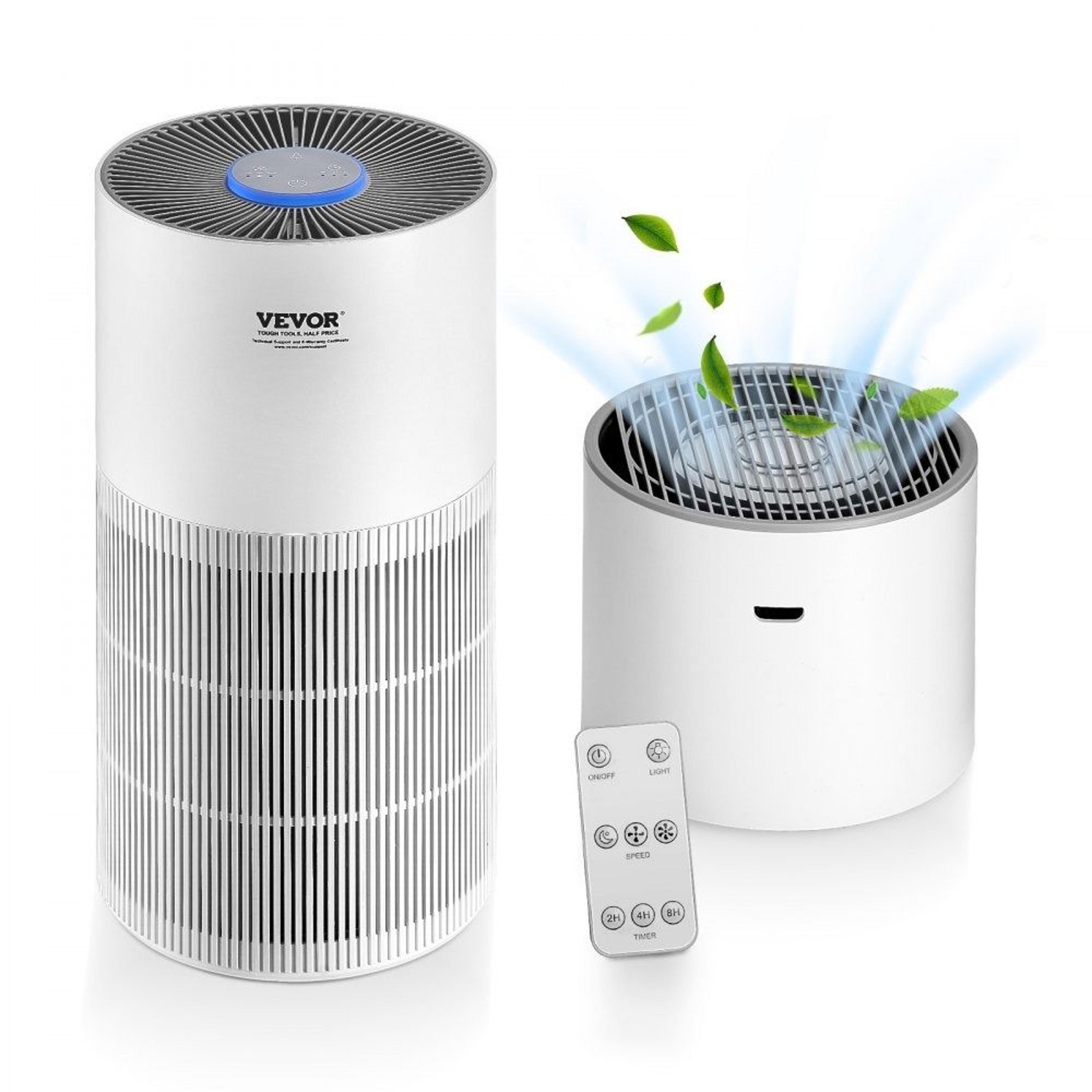 hepa air purifier & humidifier for large rooms, air cleaner up to 1090 ft, ultra quiet 22db