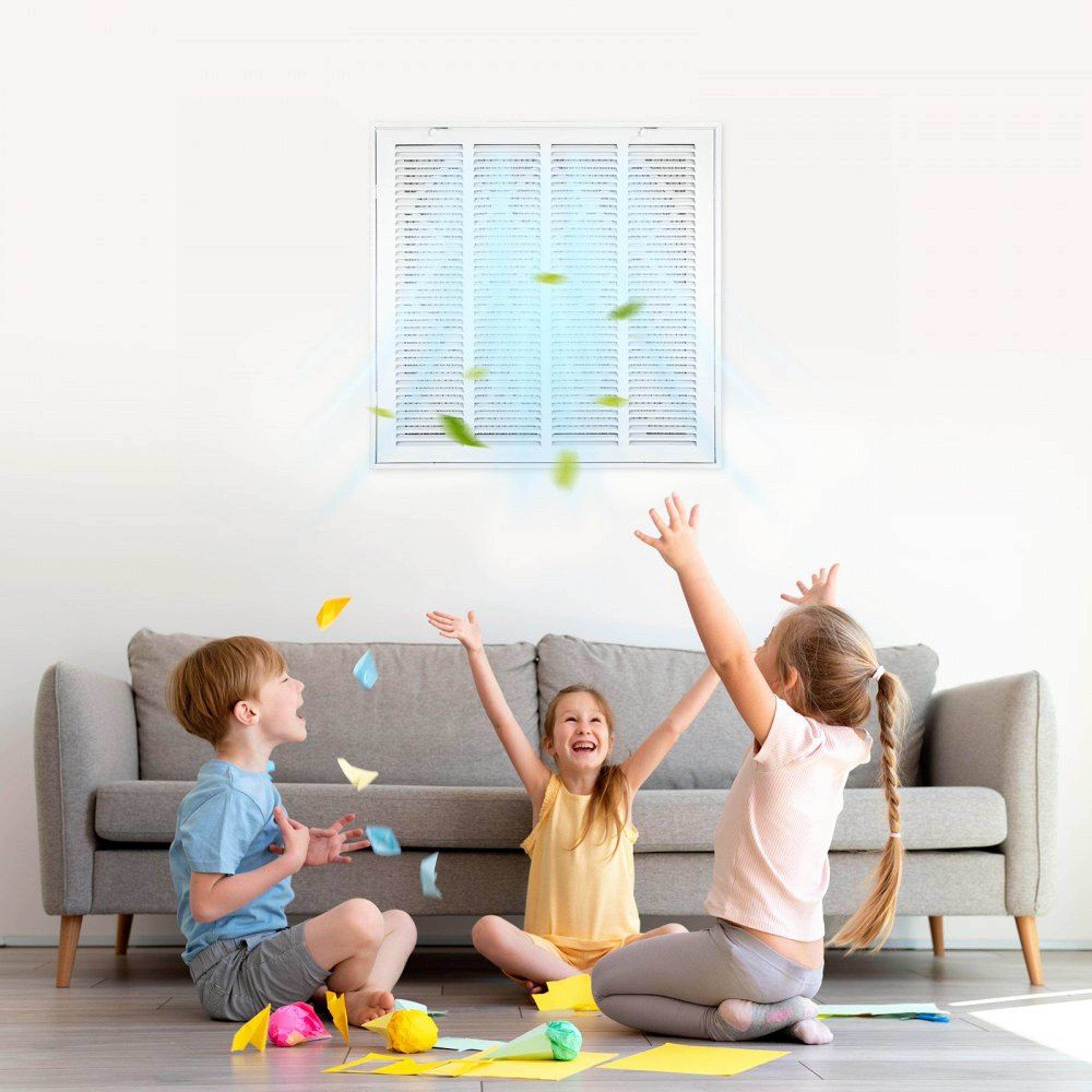 20 X 20 Return Air Filter Grille With Filter  Steel HVAC Return Air Vent Cover For Wall  Ceiling 5