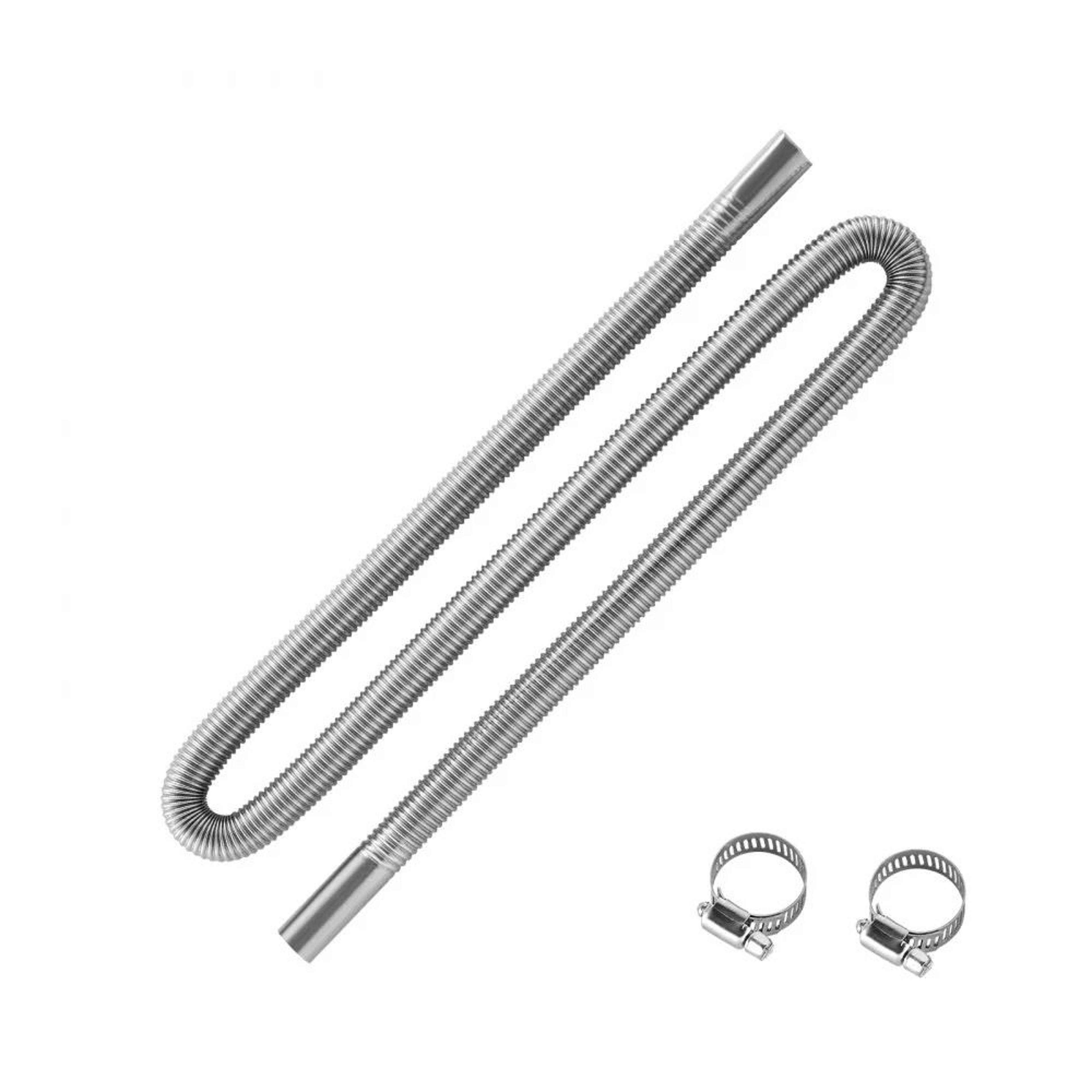 diesel heater exhaust hose 58.7 inch stainless steel flexible exhaust pipe with clamps