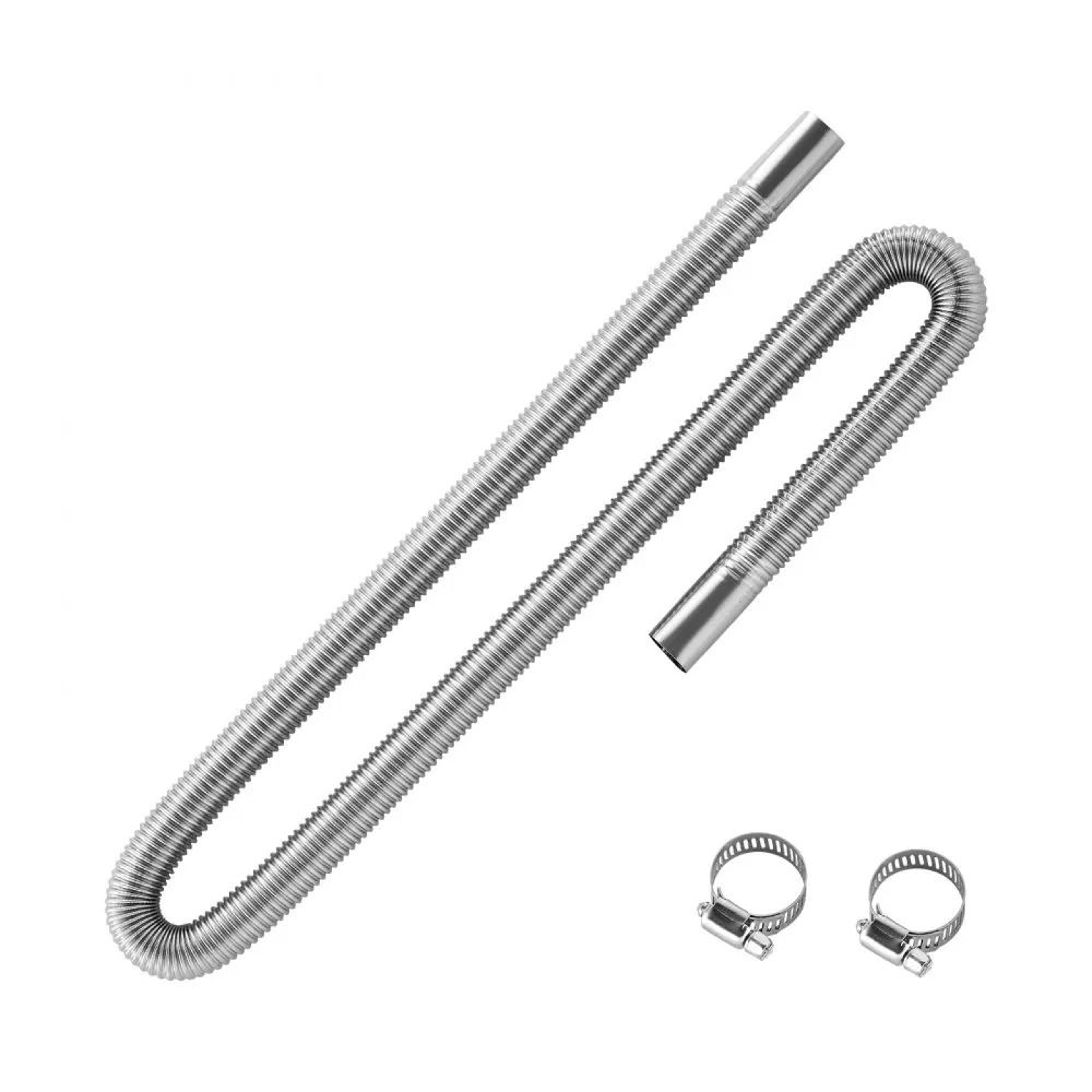 47.2 inch diesel heater exhaust hose stainless steel flexible pipe kit with clamps