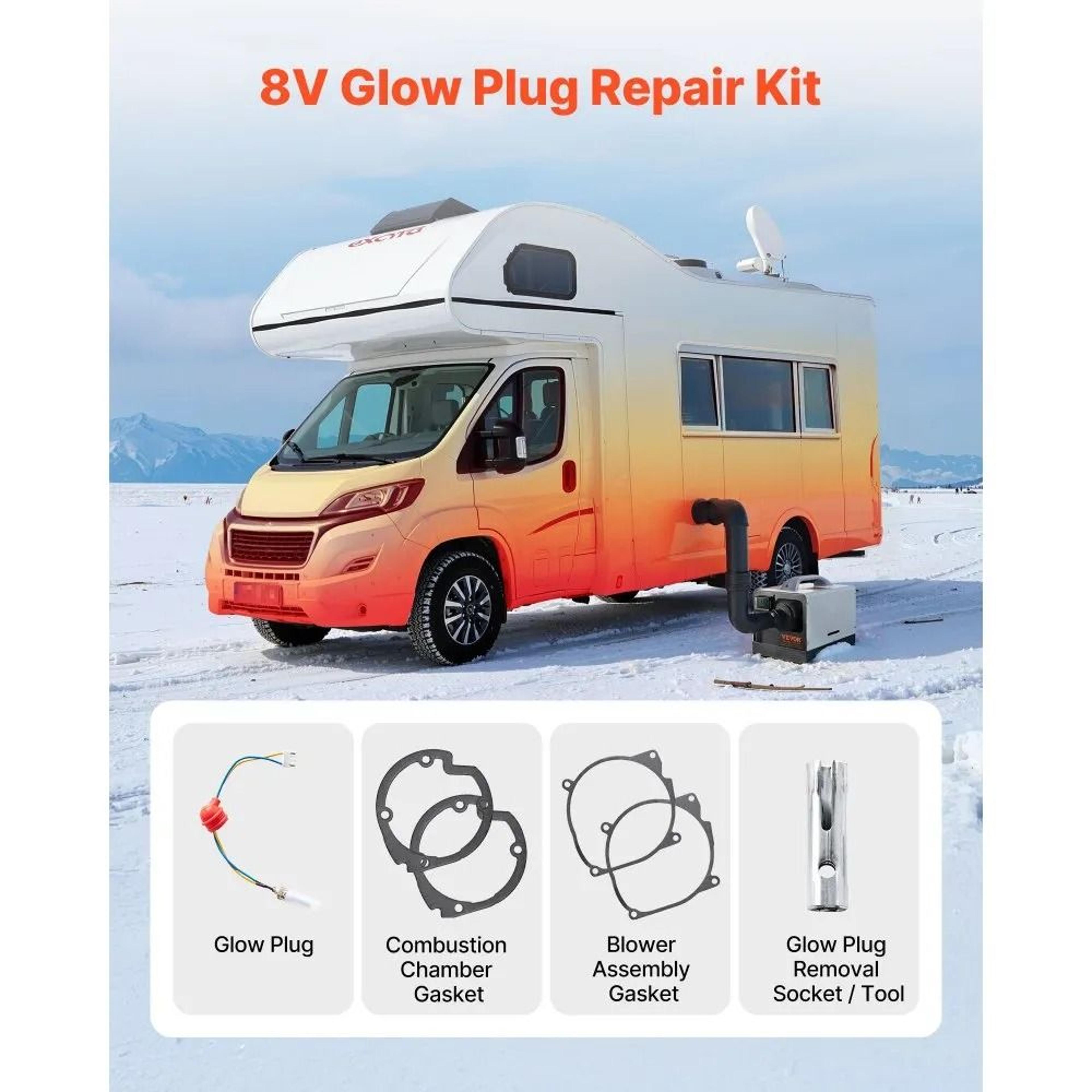 8V Diesel Heater Glow Plug Repair Kit For 2KW 5KW 8KW Air Heaters 1