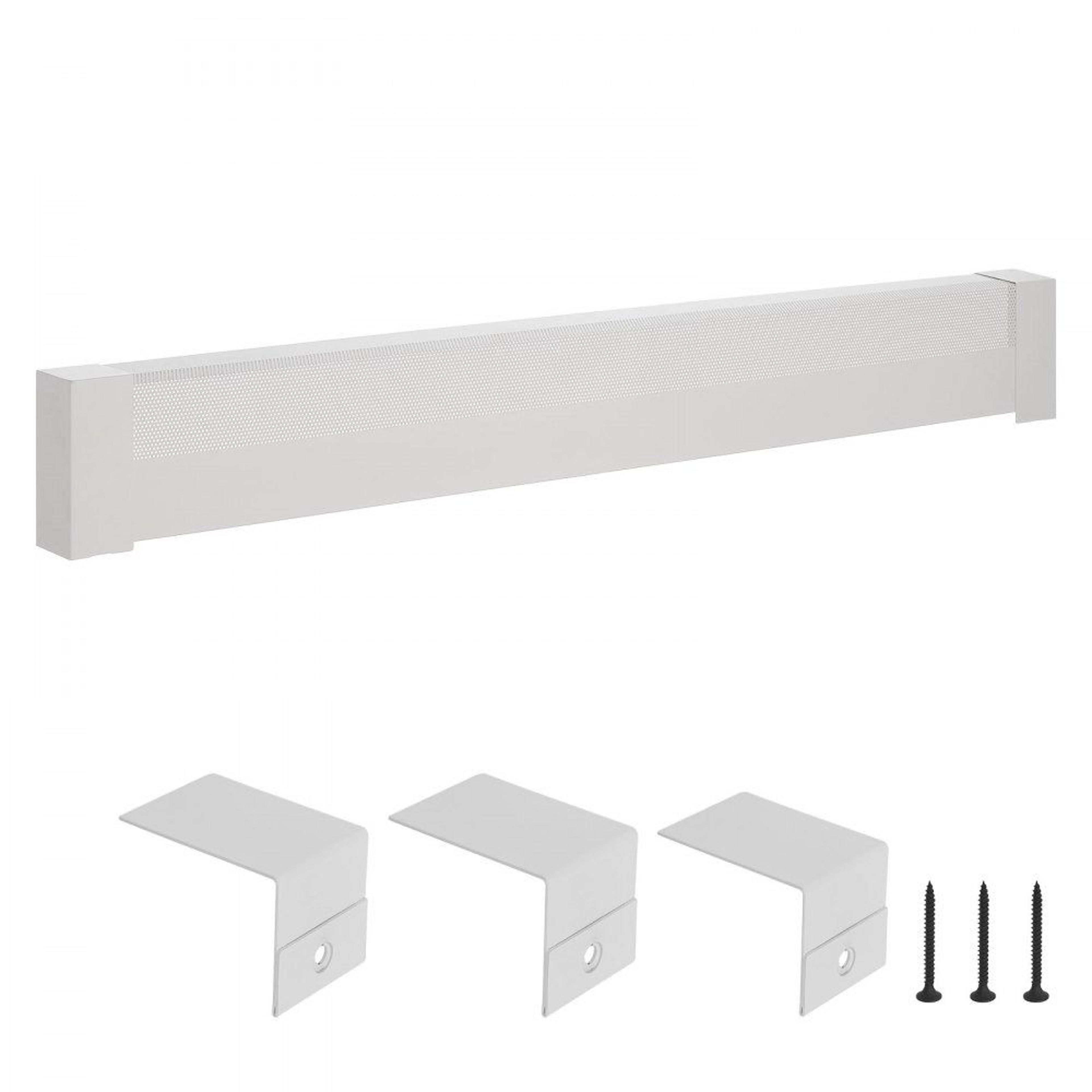 6 ft baseboard heater cover replacement white steel ventilated front panel