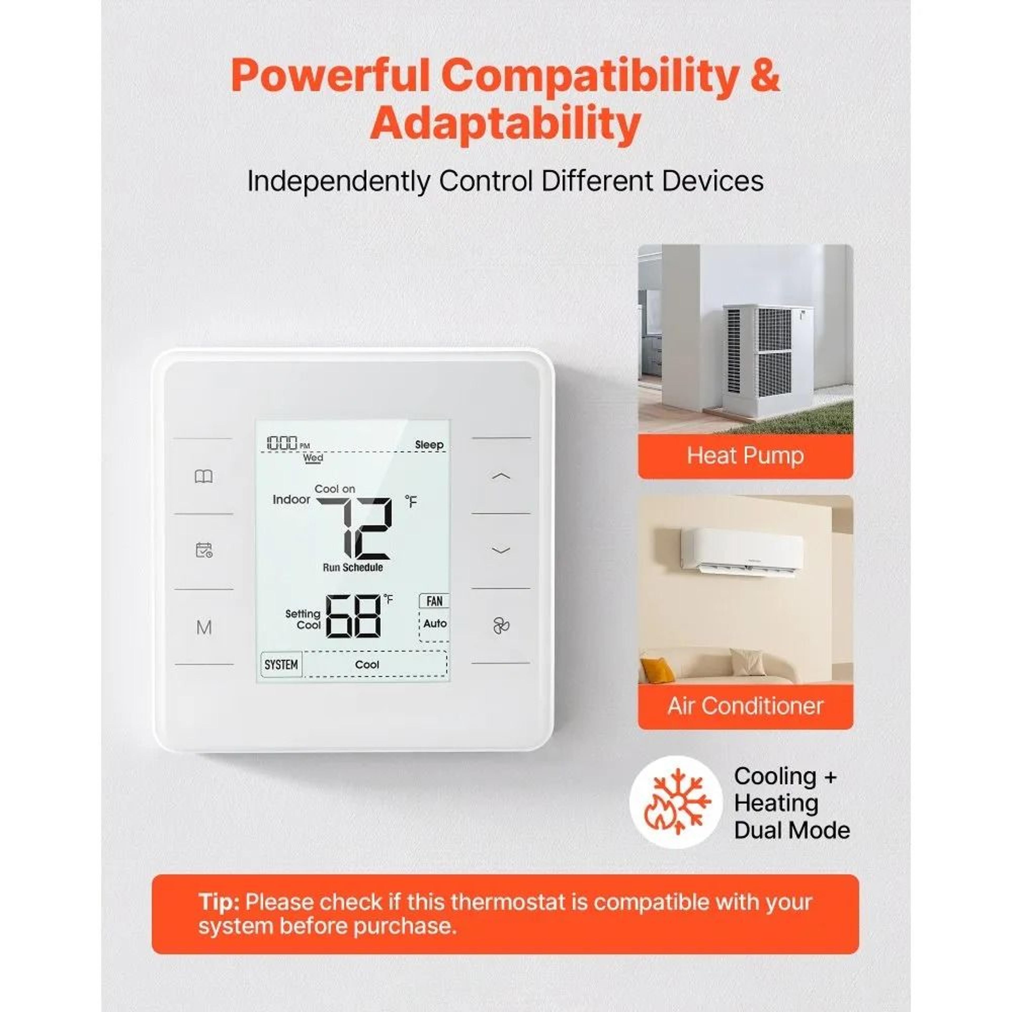 7 Day Programmable Thermostat For Heat Pump And Underfloor Heating Energy Efficient Home Temperatur 3