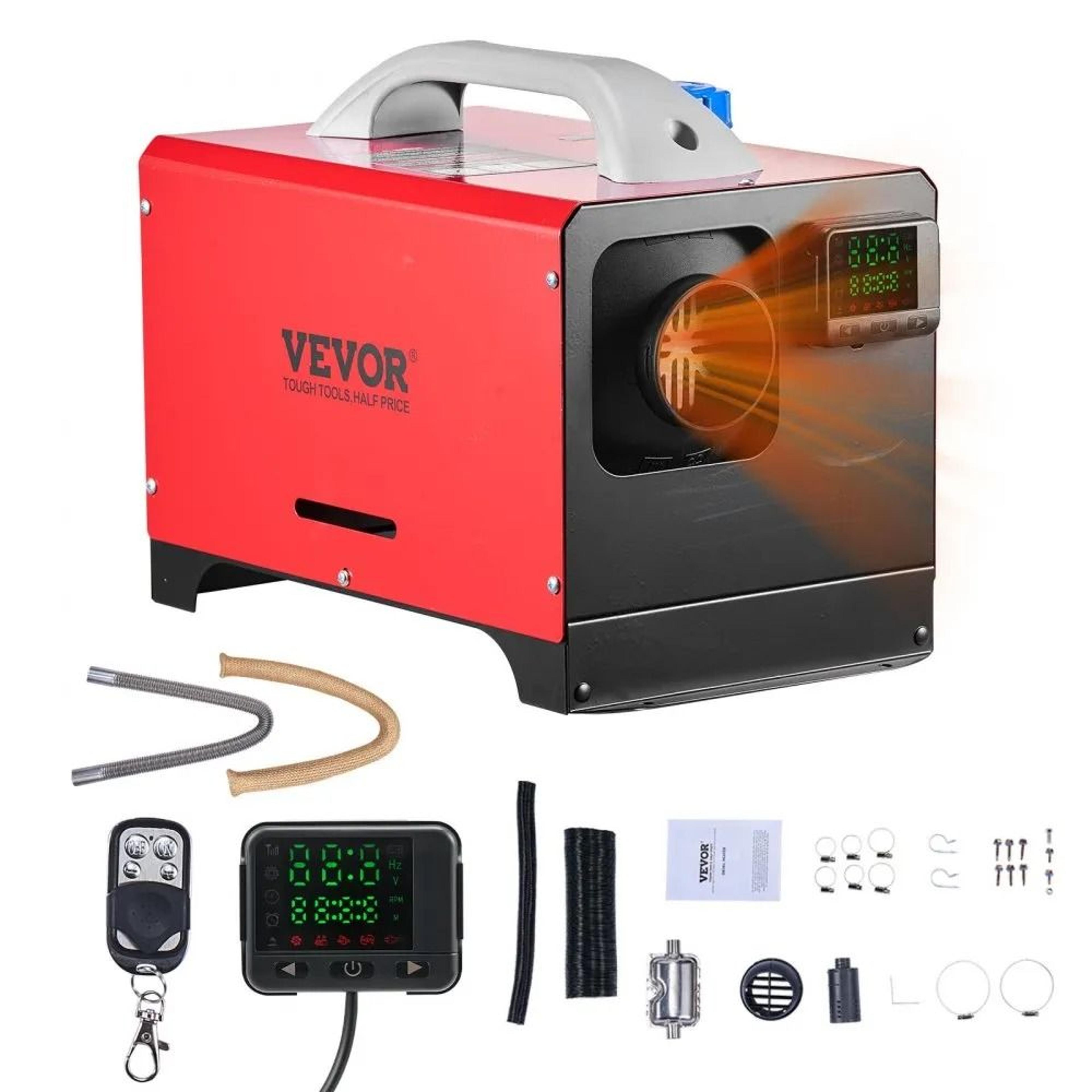 8kw diesel air heater with remote control, dc 12v/24v portable parking heater for rv, truck & camper