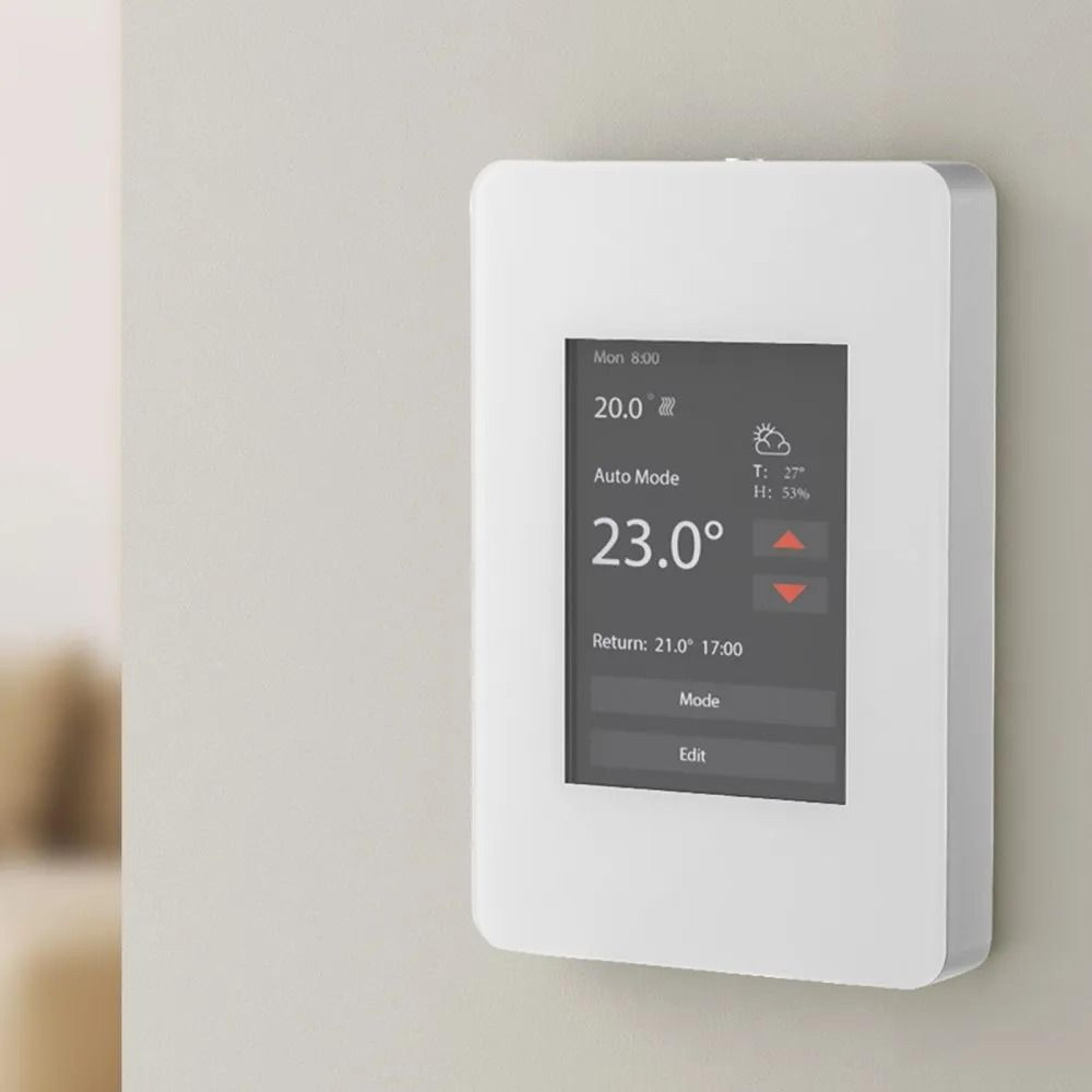 Programmable Thermostat For Radiant Floor Heating With TFT Touchscreen  7Day Scheduling 4