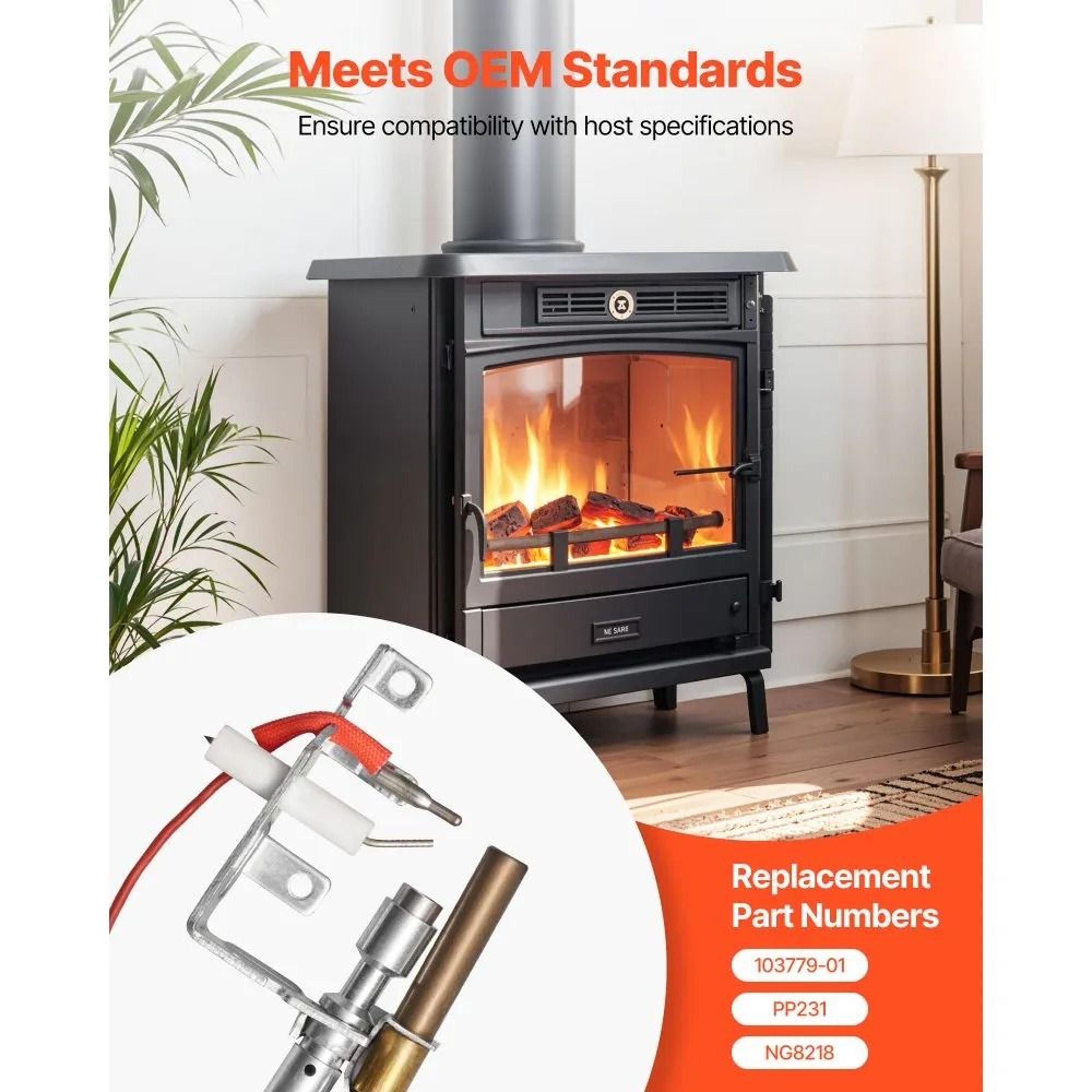 Gas Pilot Assembly With Thermocouple  Thermopile For Natural Gas Fireplaces OE 10377901 PP231 NG821 1