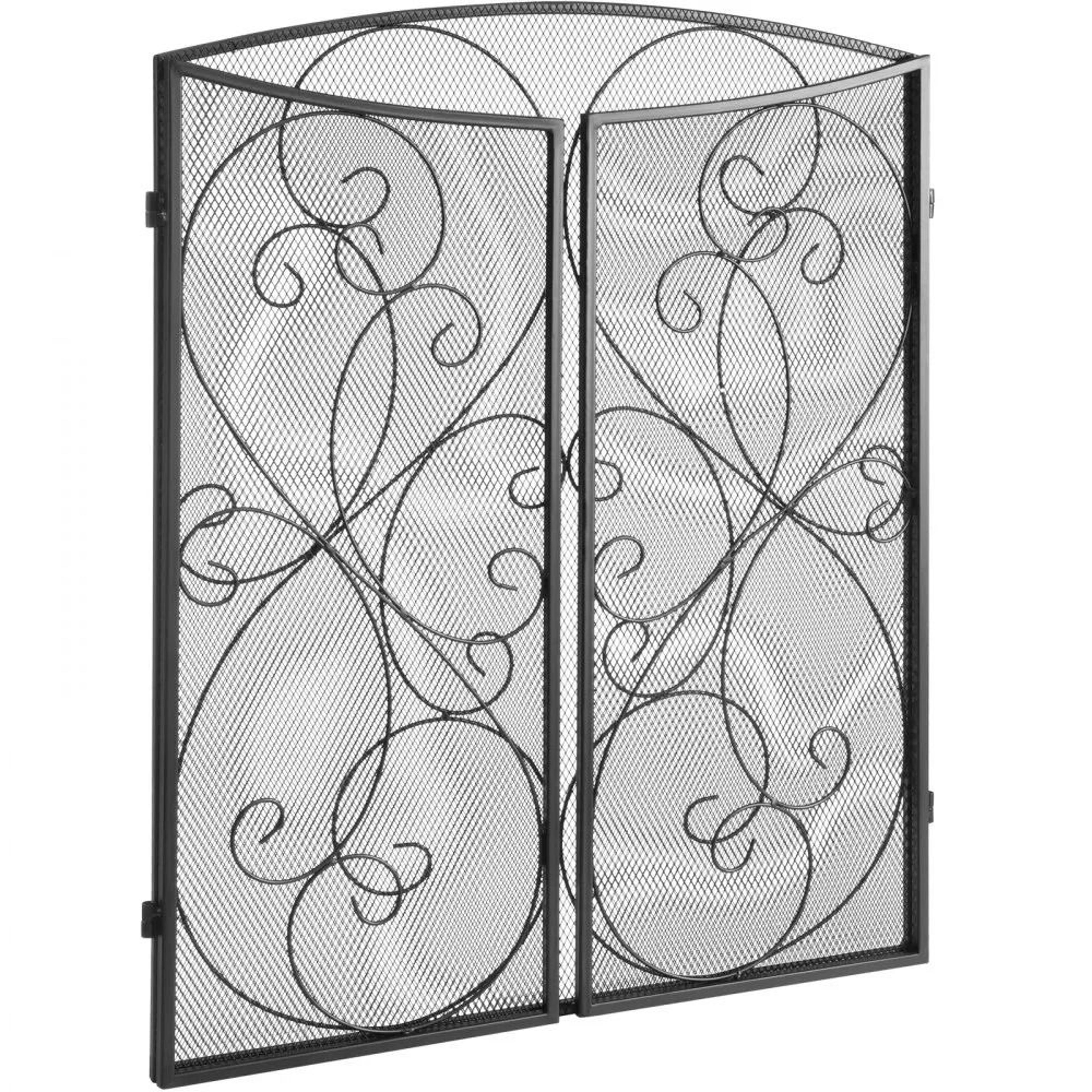 48 inch fireplace screen 3 panel foldable iron fireplace spark guard for home safety