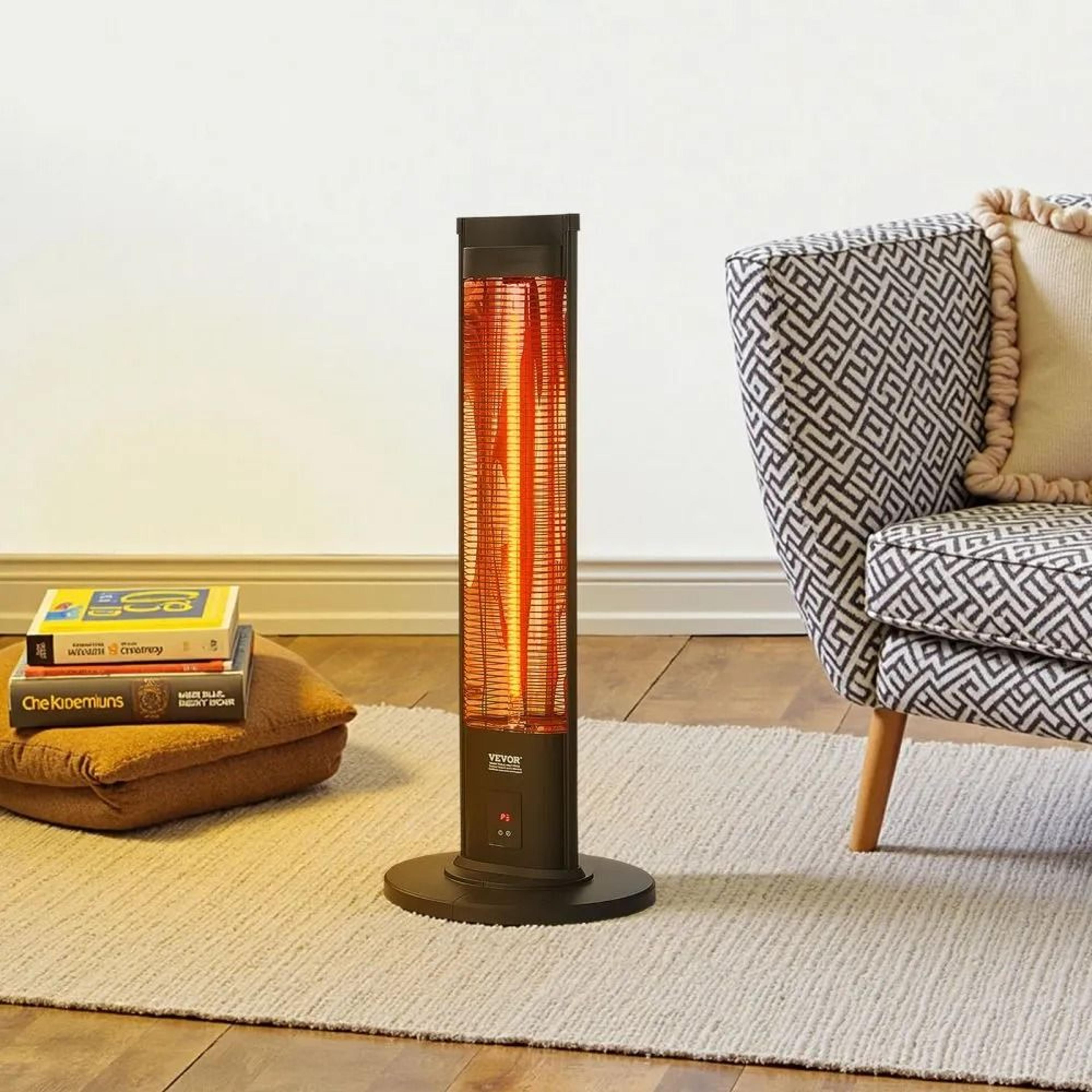 Infrared Heater 1500W Electric Space Heater With Remote Control For Indoor Outdoor Warmth 6