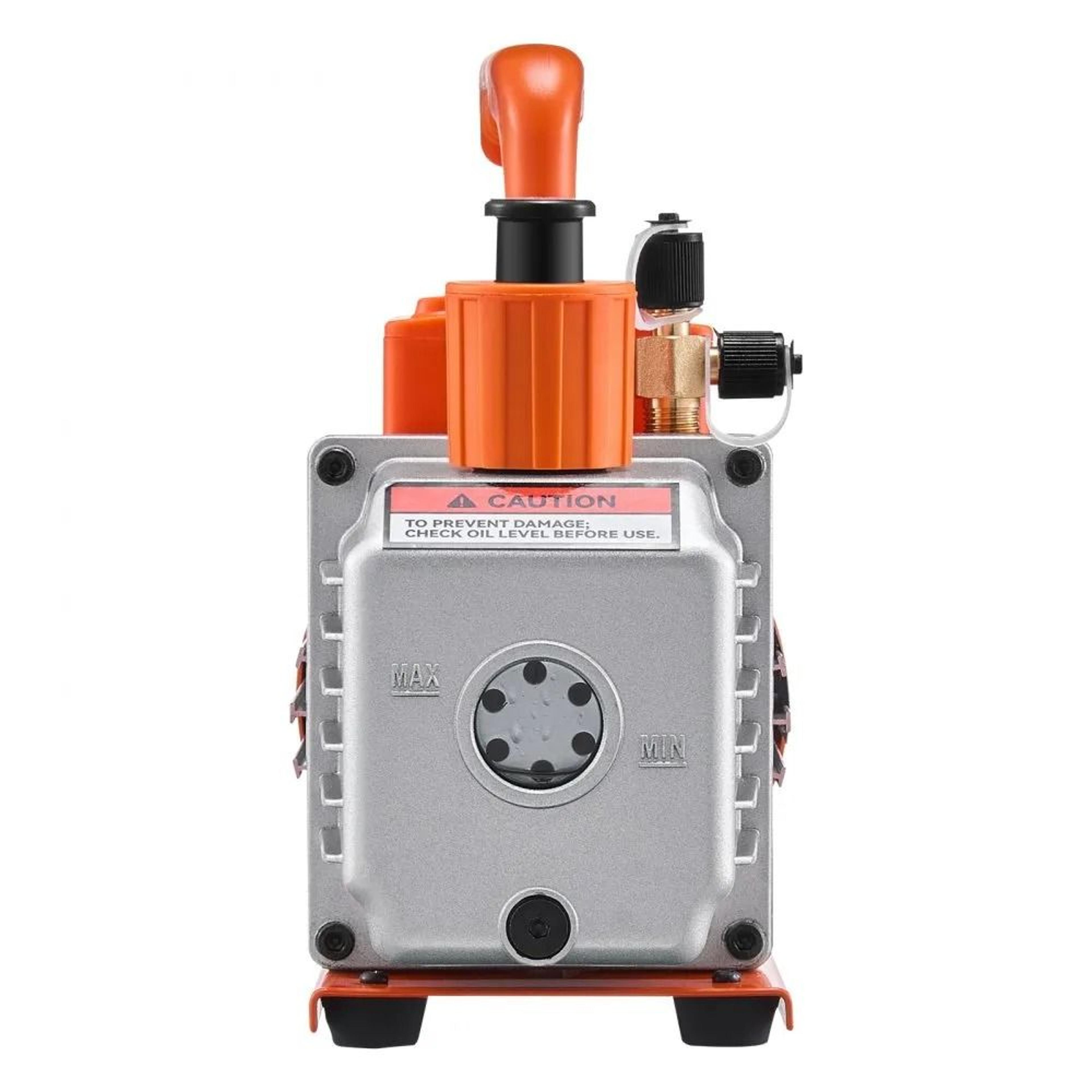 6 CFM HVAC Vacuum Pump 2 Stage Rotary Vane AC Refrigerant Service Pump 7