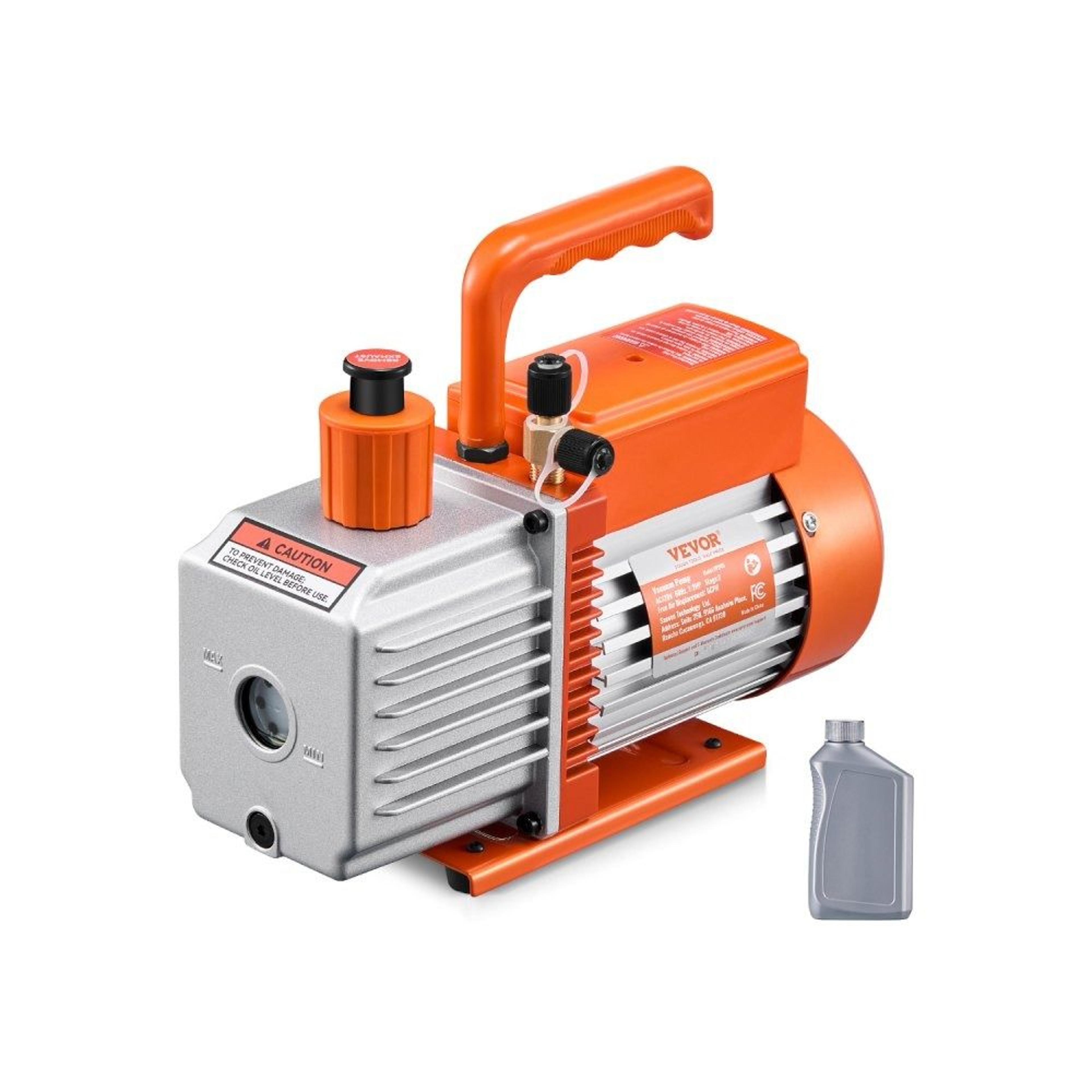 6 cfm hvac vacuum pump 2 stage rotary vane ac refrigerant service pump