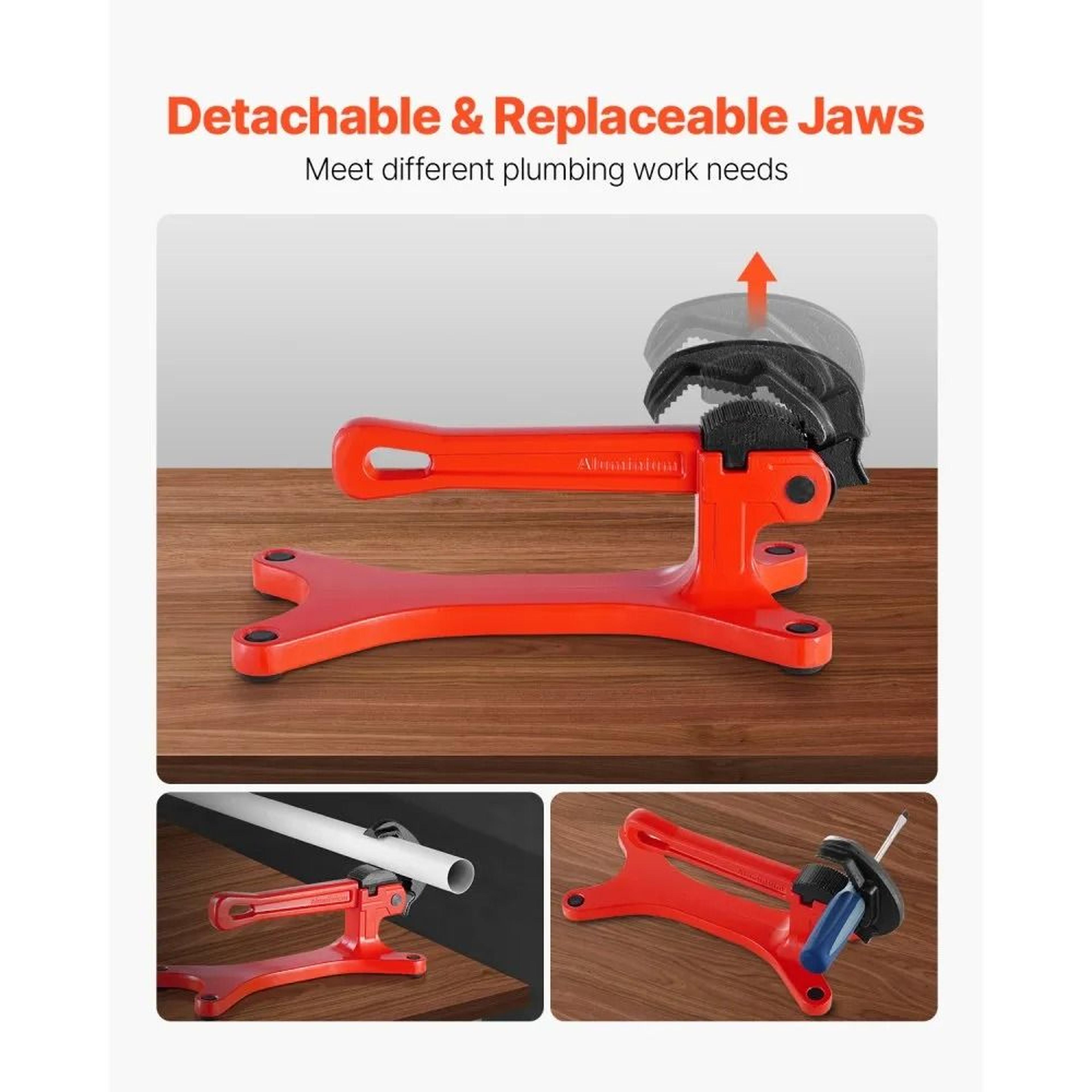Portable Aluminum Pipe Vise Lightweight Plumbing Clamp Tool For Onsite Repairs 2