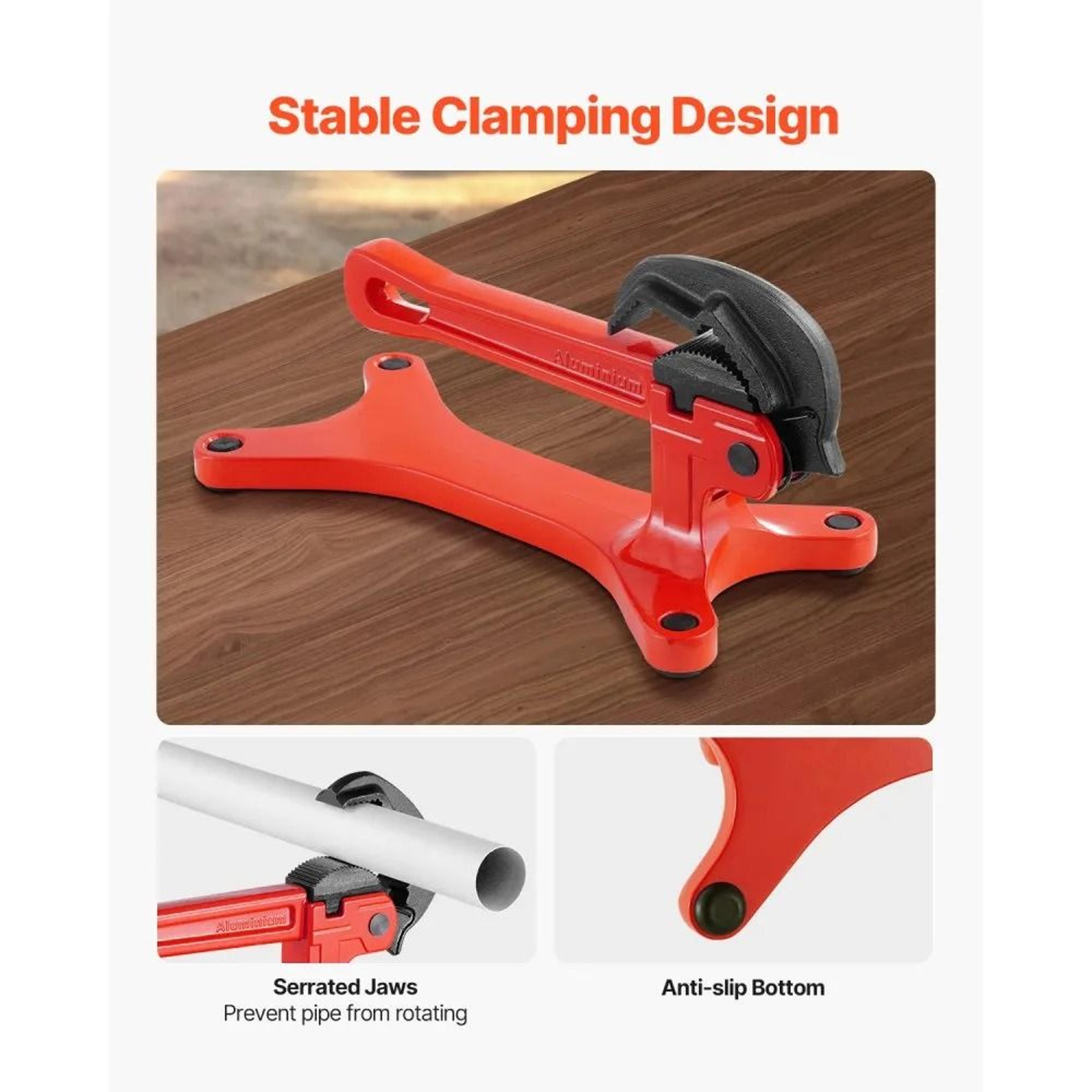 Portable Aluminum Pipe Vise Lightweight Plumbing Clamp Tool For Onsite Repairs 6