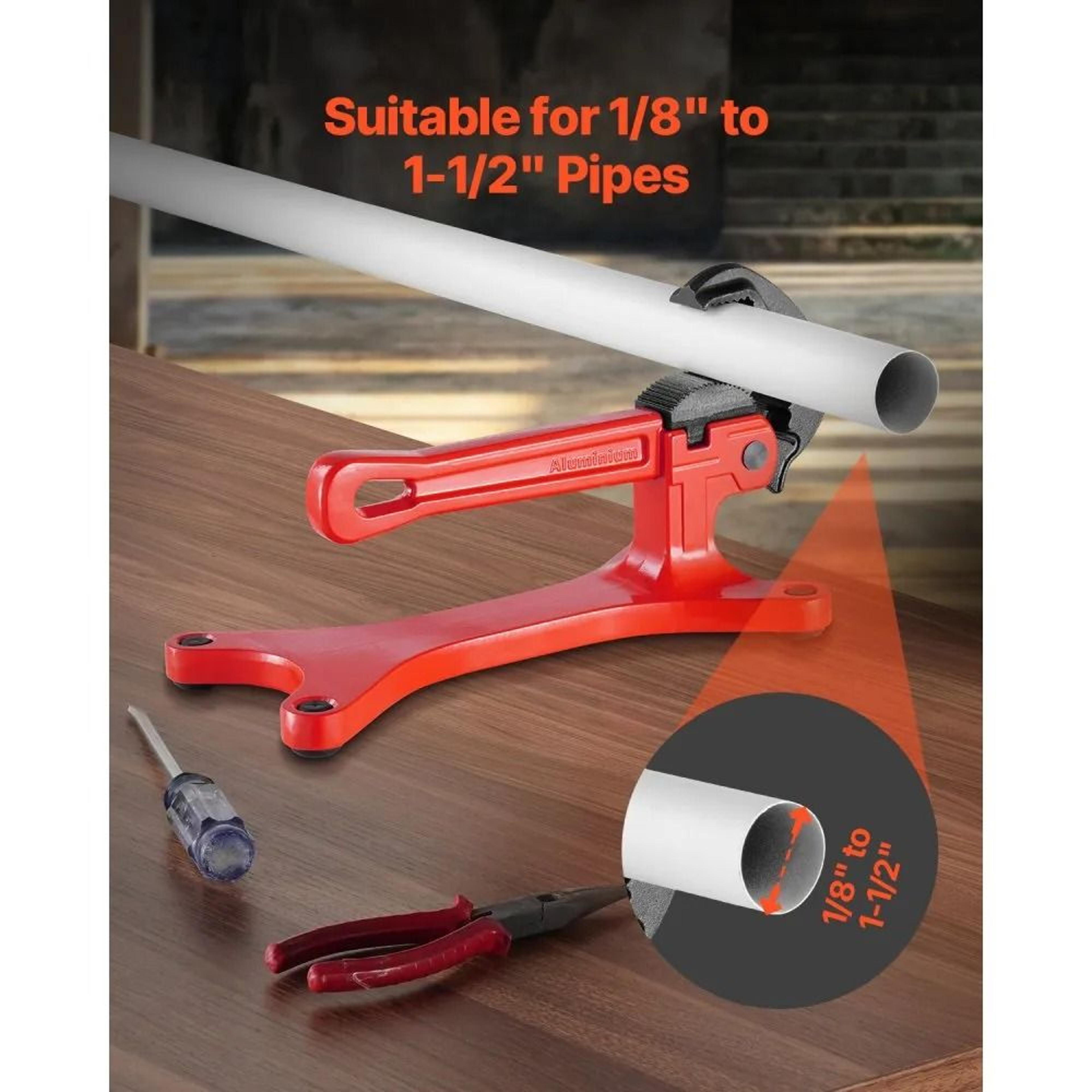 Portable Aluminum Pipe Vise Lightweight Plumbing Clamp Tool For Onsite Repairs 1