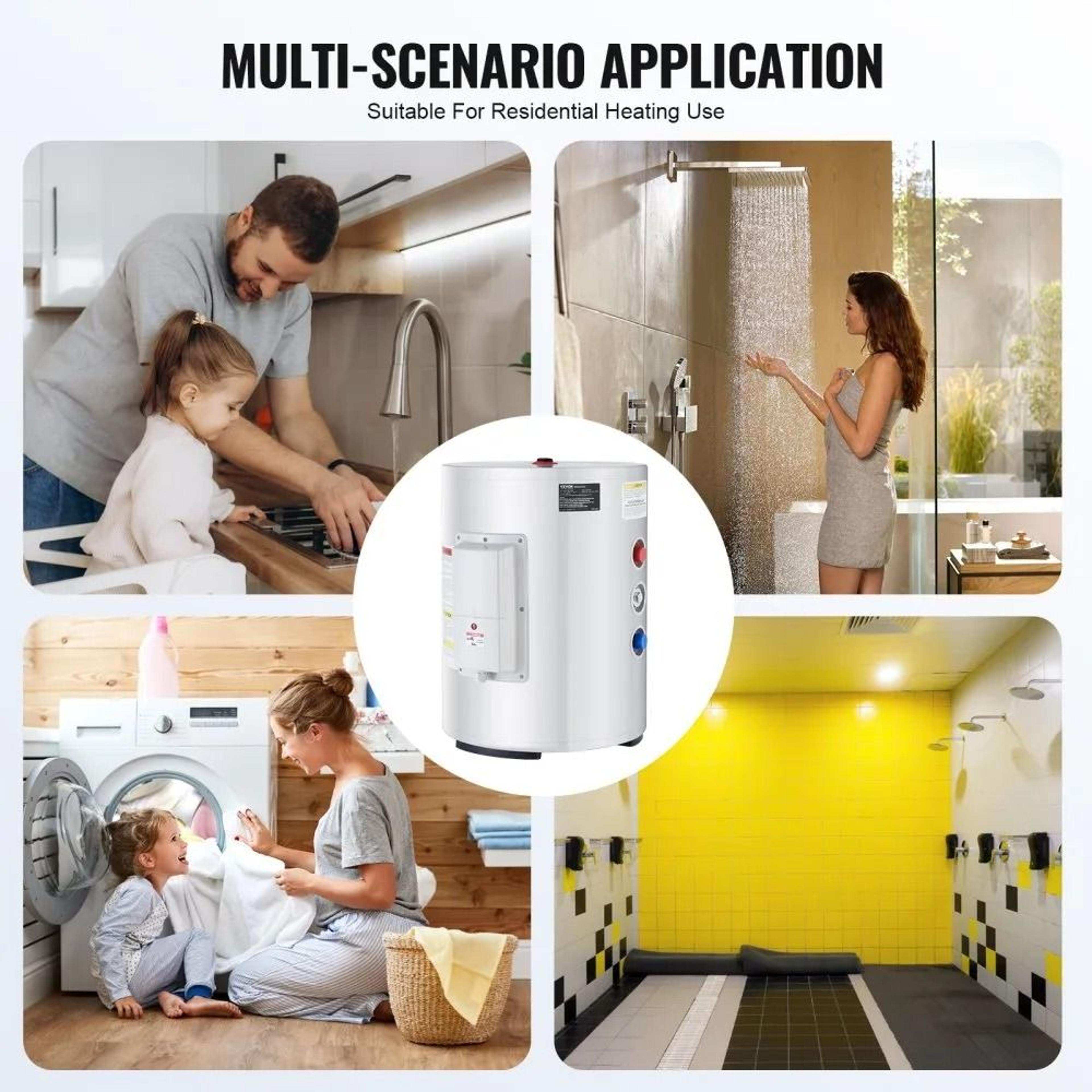 10 Gallon Electric Water Heater With LED Display For Instant Hot Water 1