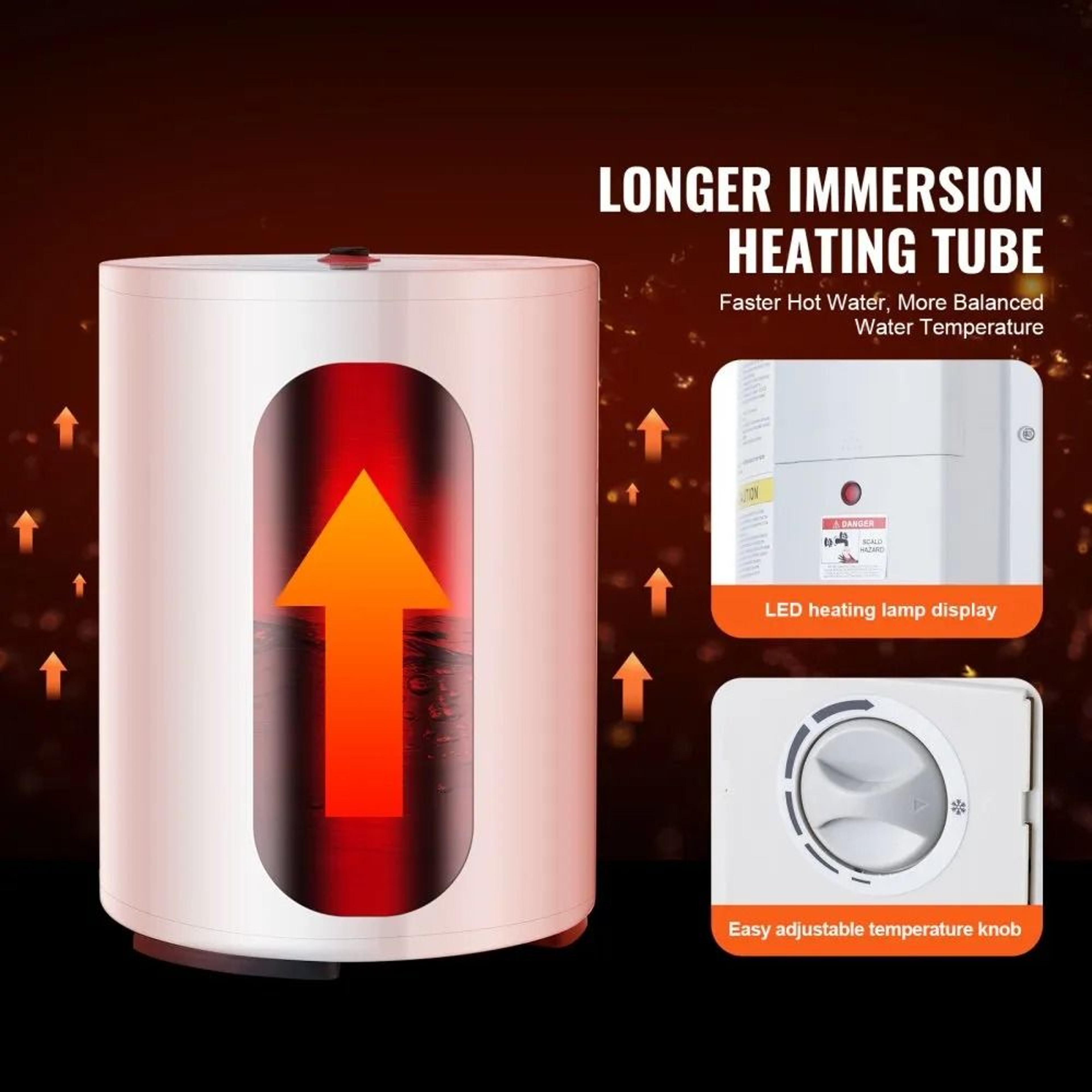 10 Gallon Electric Water Heater With LED Display For Instant Hot Water 4