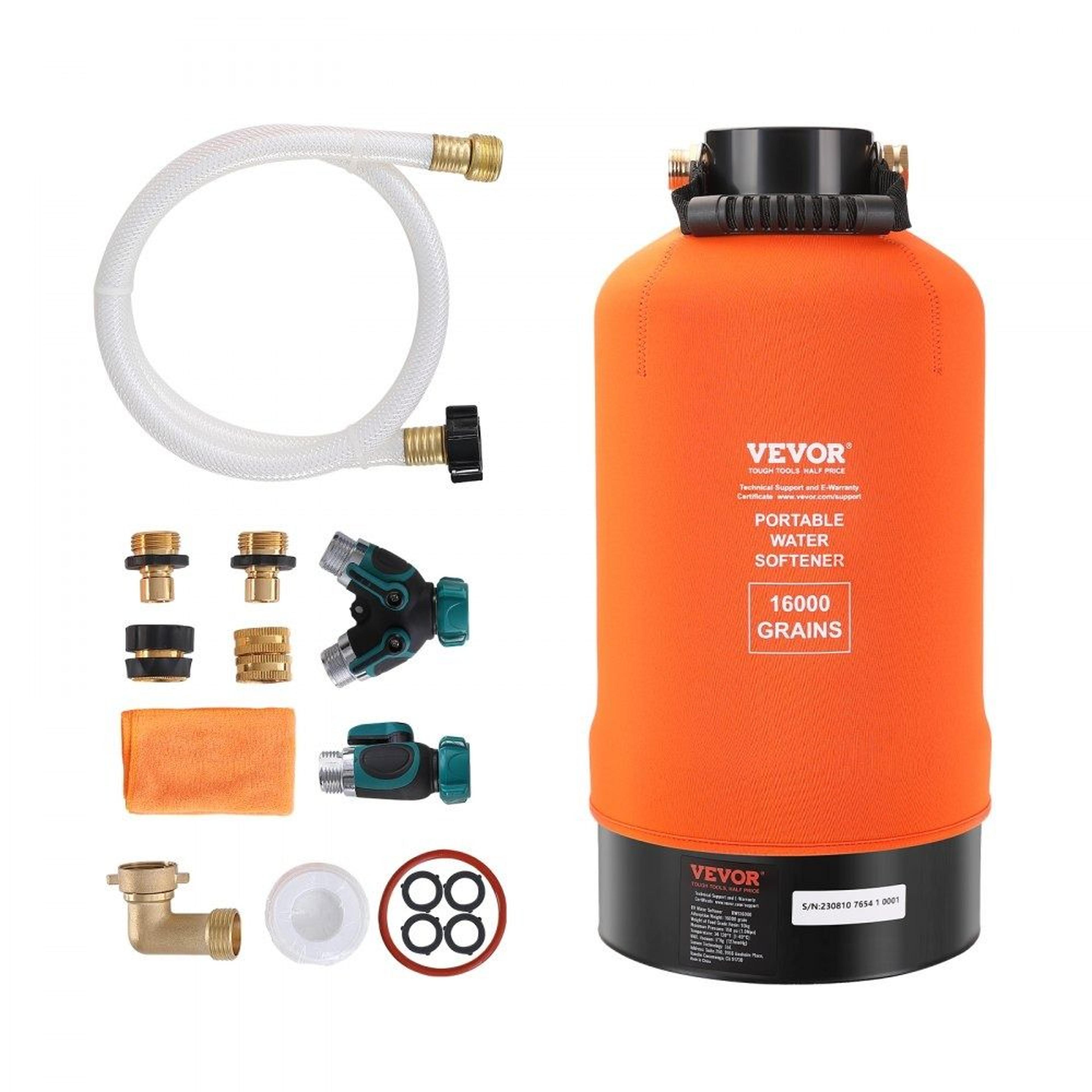 rv water softener 16000 grain portable hard water filter system