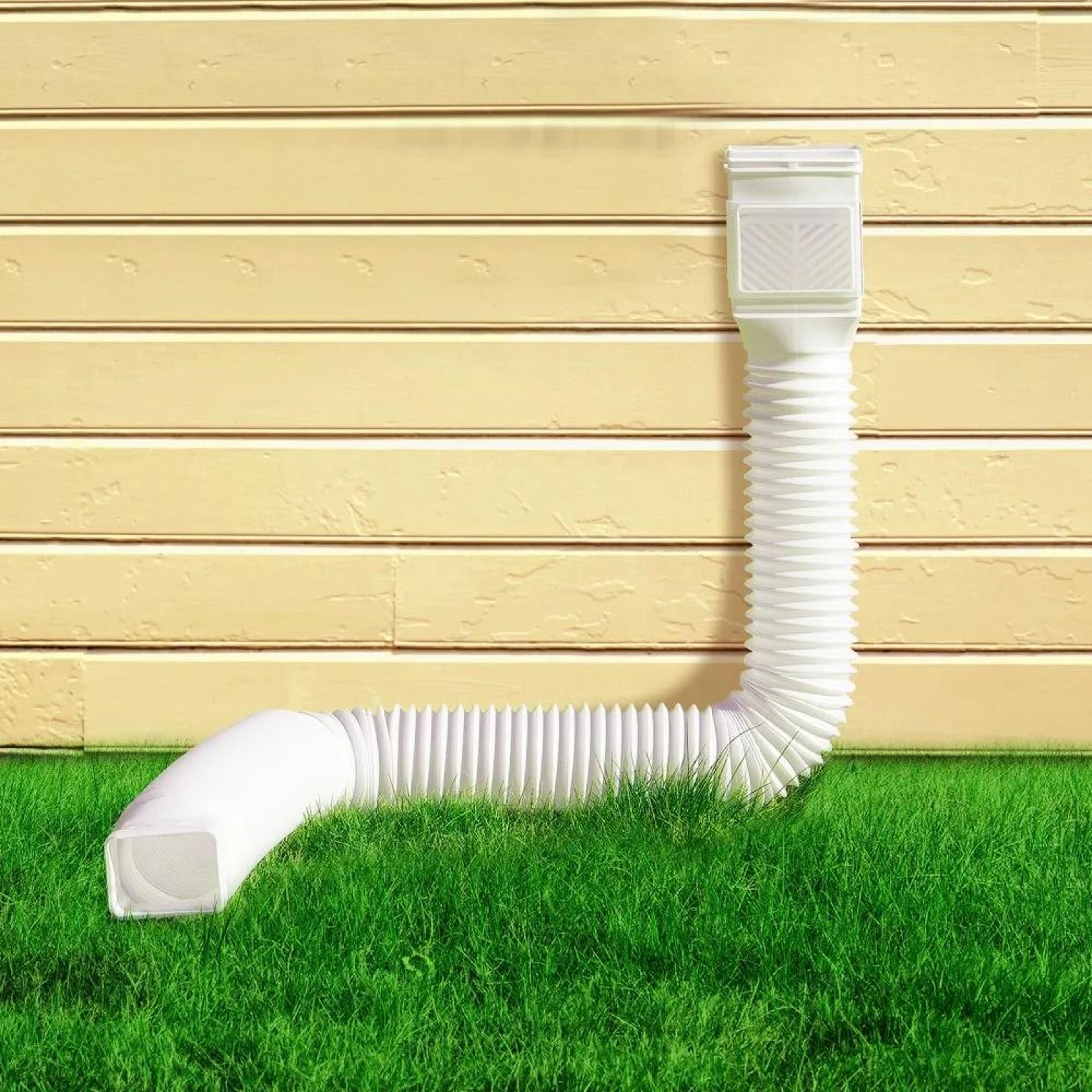 Flexible Rain Gutter Downspout Extension 63 Inch Extendable Drainage Pipe With Adapters For Water F 6