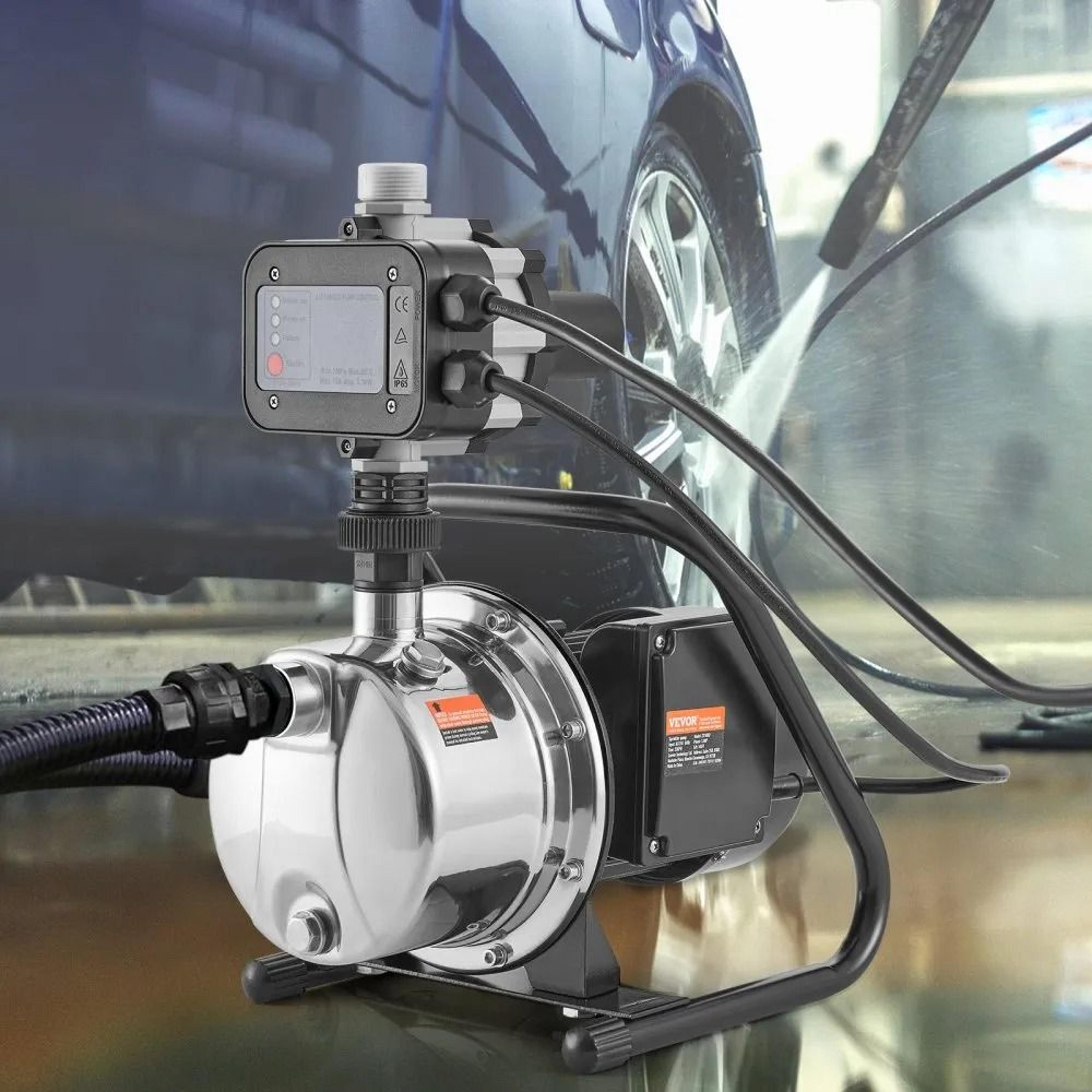 Shallow Well Pump 1HP Stainless Steel Jet Pump With Auto Controller For Garden Irrigation And Water 6