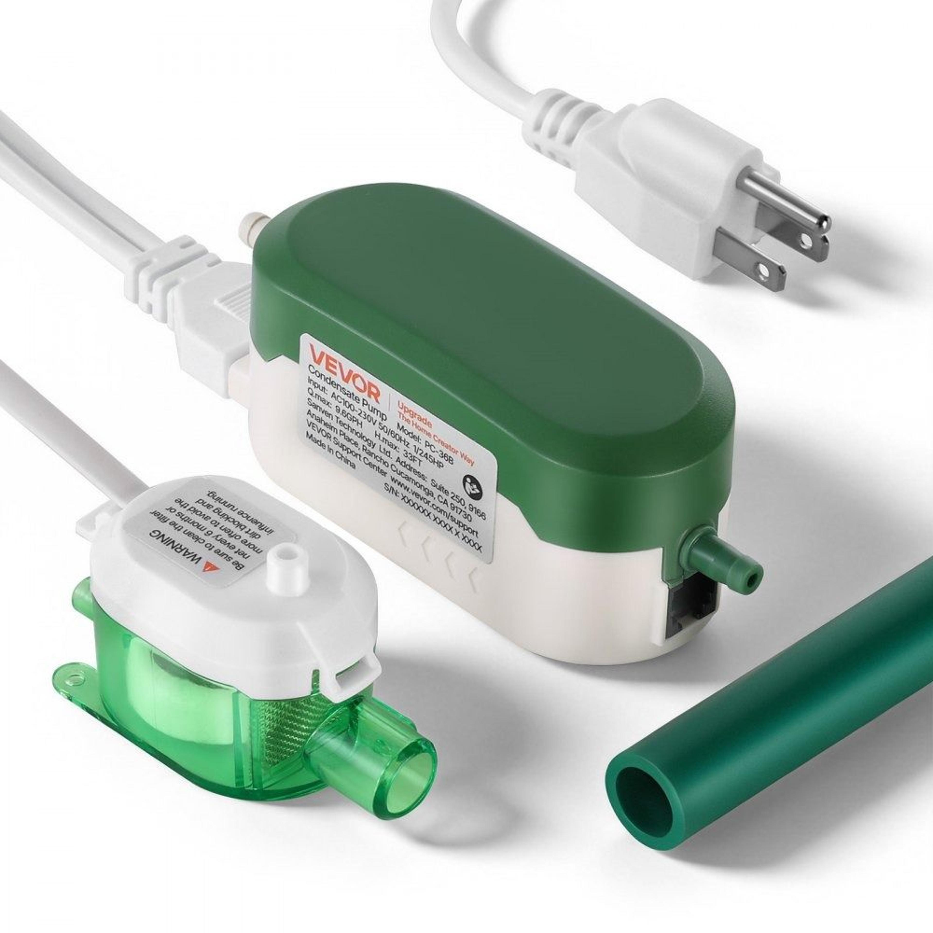 automatic condensate pump 9.6 gph hvac drain pump with 33 ft lift and quiet operation