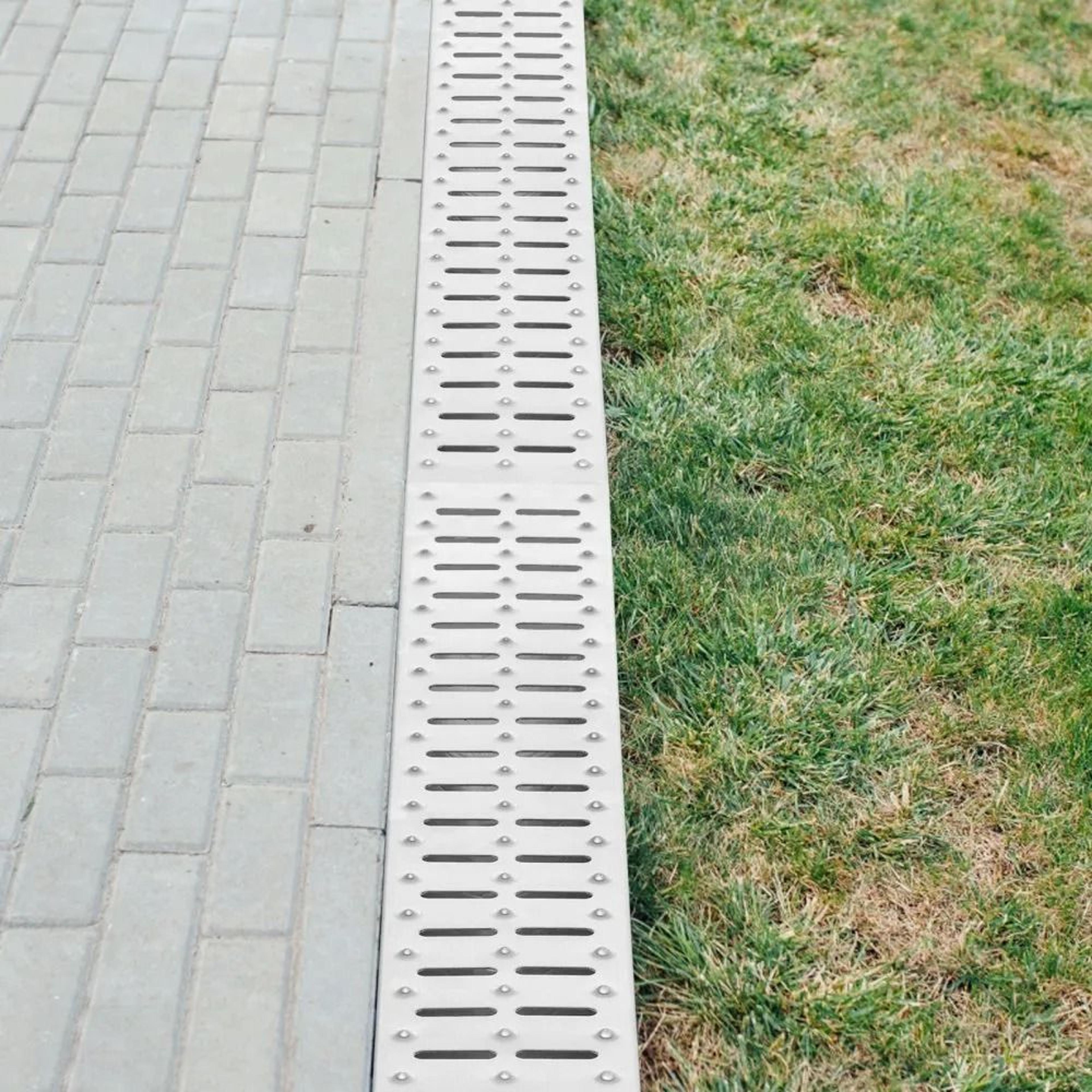 Channel Drain System With Steel Grate Heavy Duty Trench Drain For Driveways And Gardens 6