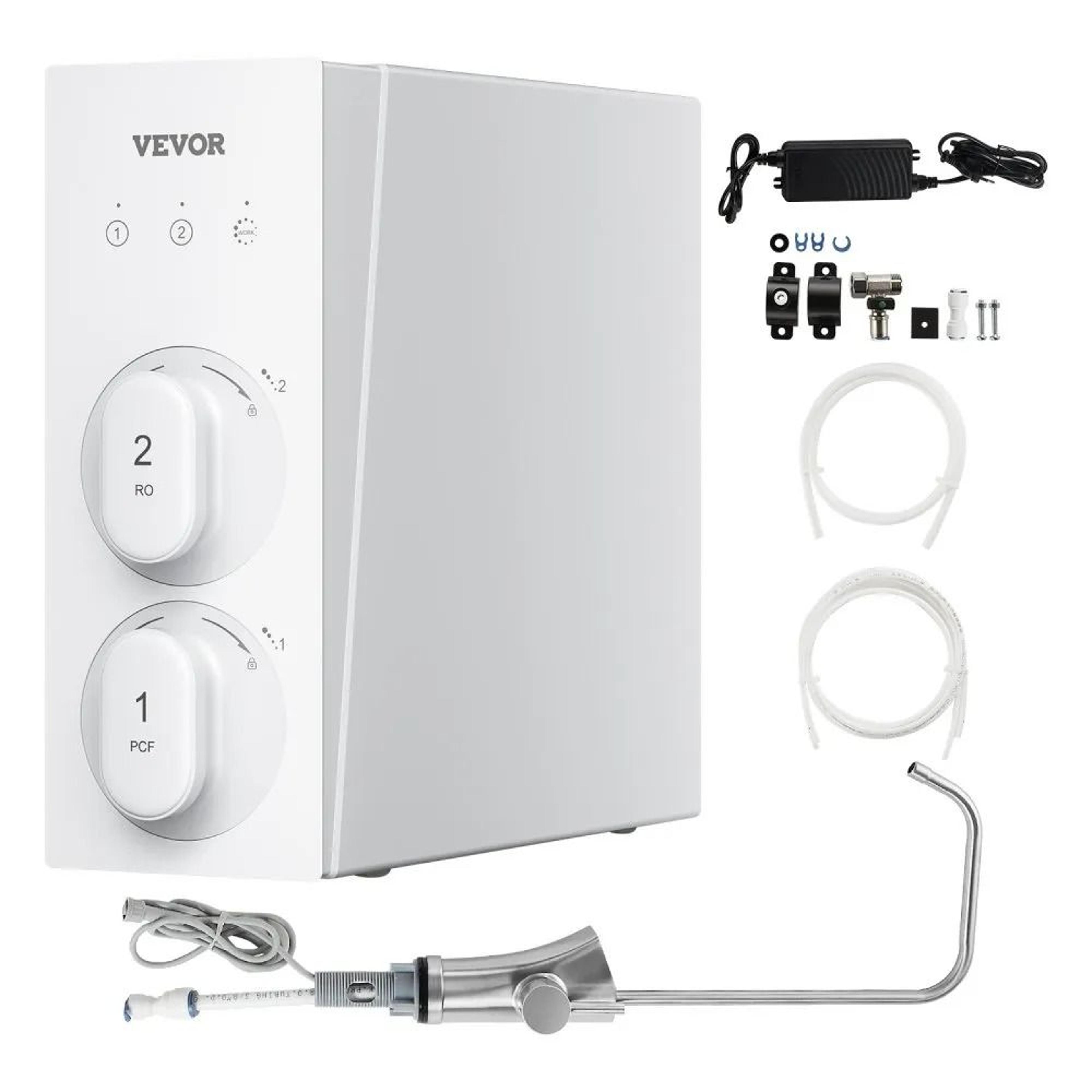 600 gpd tankless reverse osmosis water filter system with 8 stage under sink filtration and smart faucet