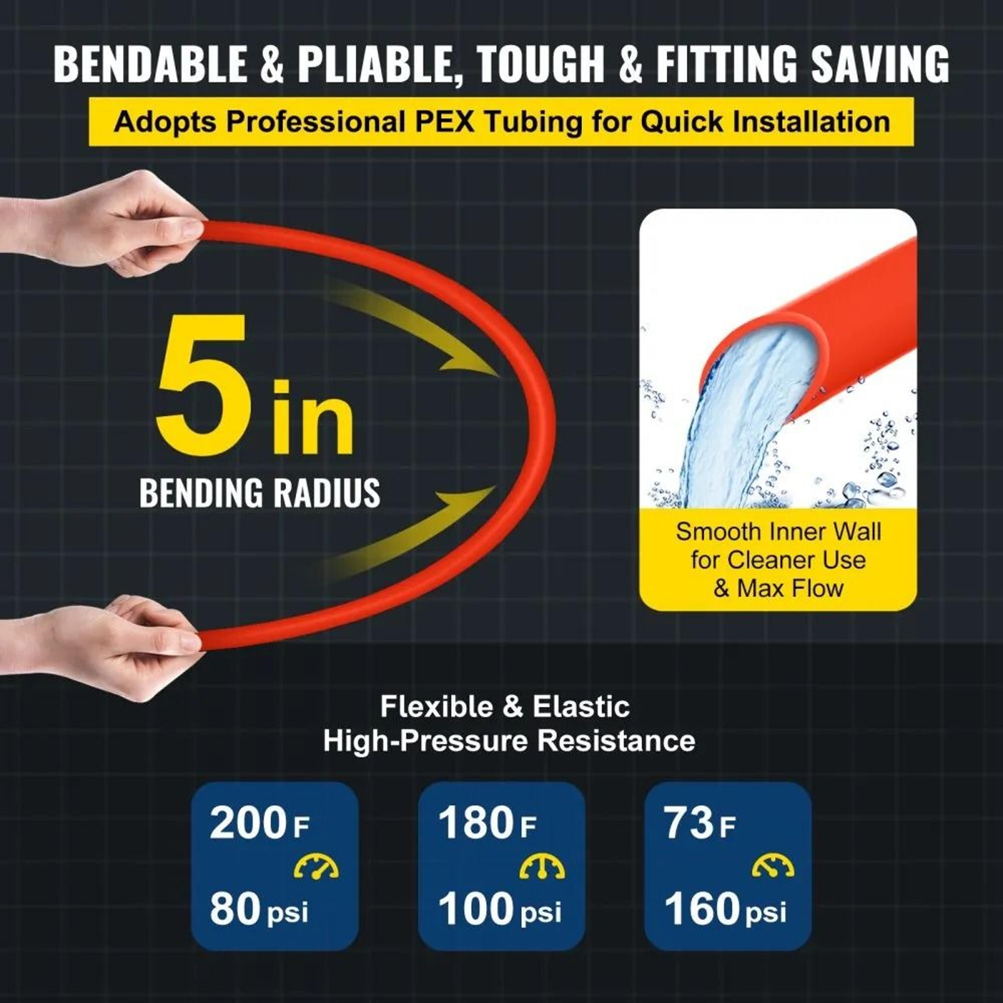 300ft 12 Inch Oxygen Barrier PEX Tubing For Radiant Floor Heating Systems 5
