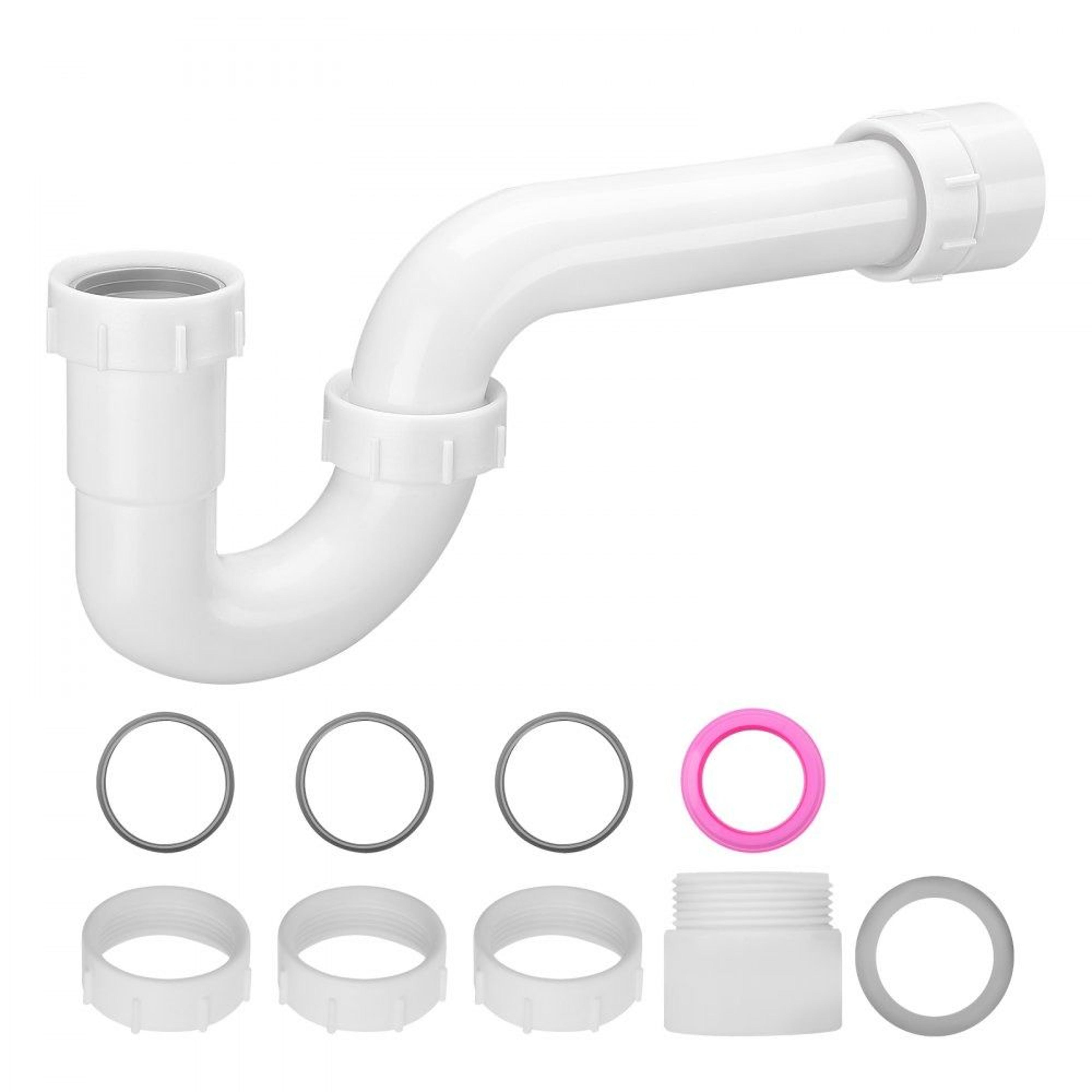 1.5 inch p trap sink drain kit with leak resistant seal for kitchen bathroom plumbing