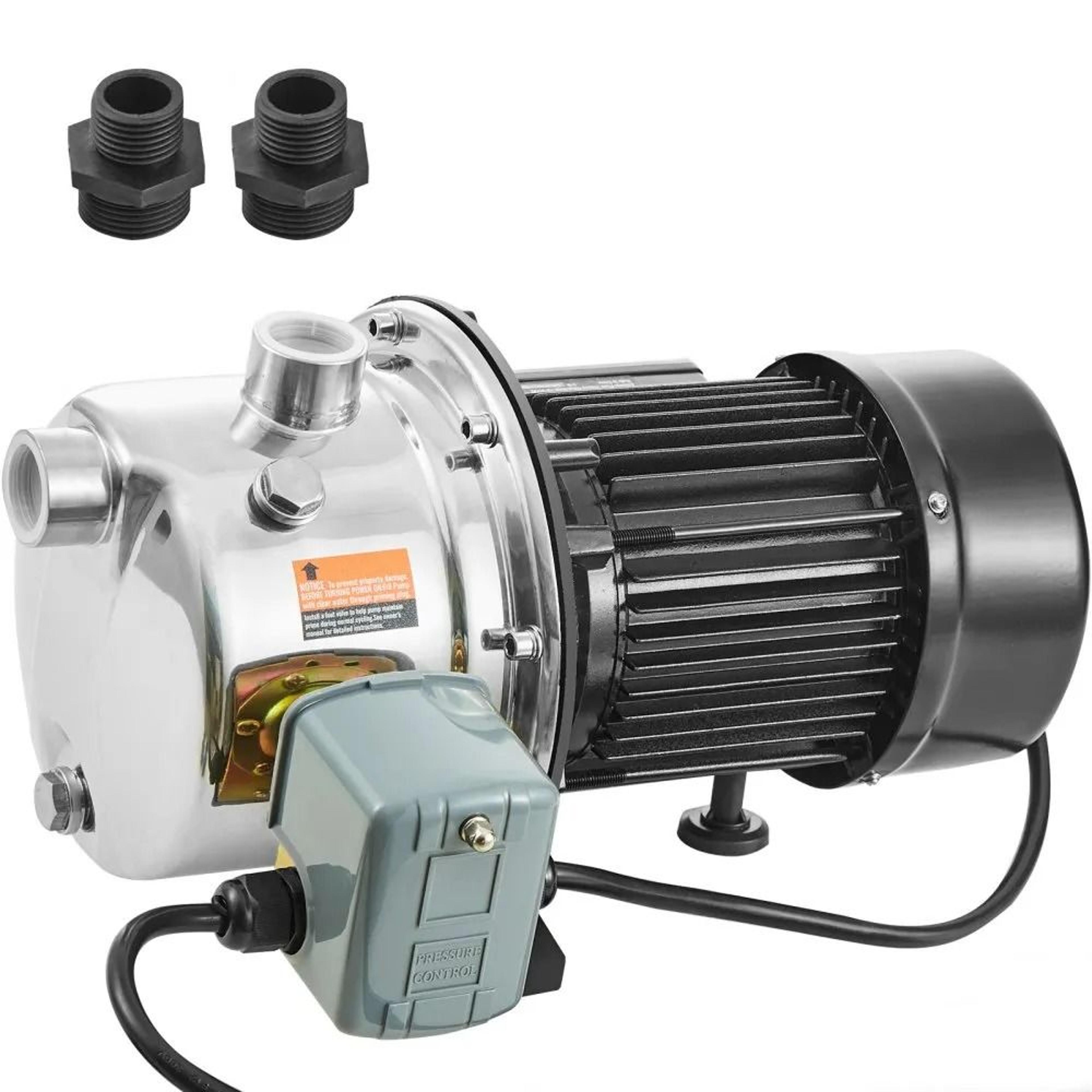3/4hp stainless steel shallow well jet pump 18.5 gpm water pressure booster