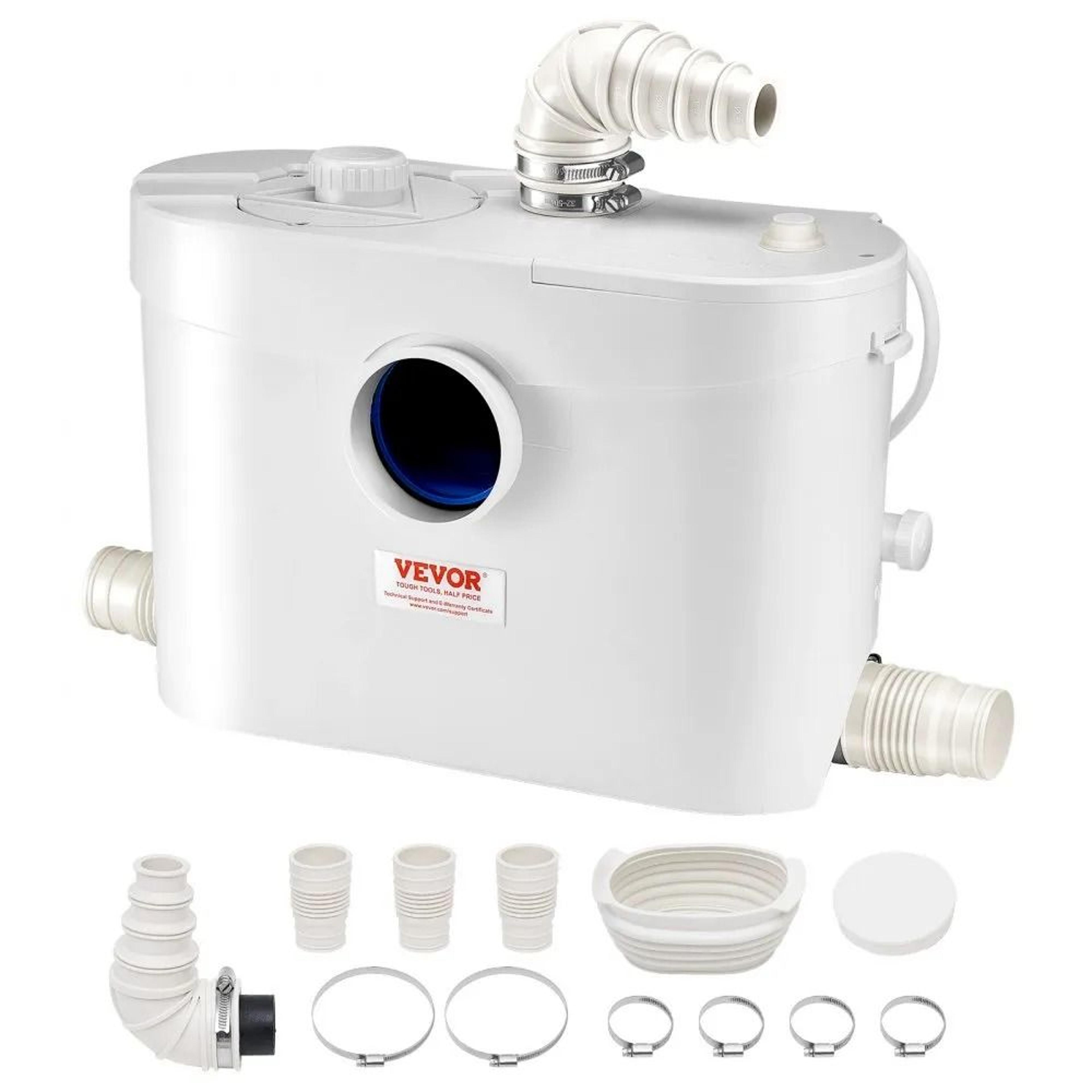 900w macerator pump 48 gpm wastewater disposal pump for toilet sink shower and basement