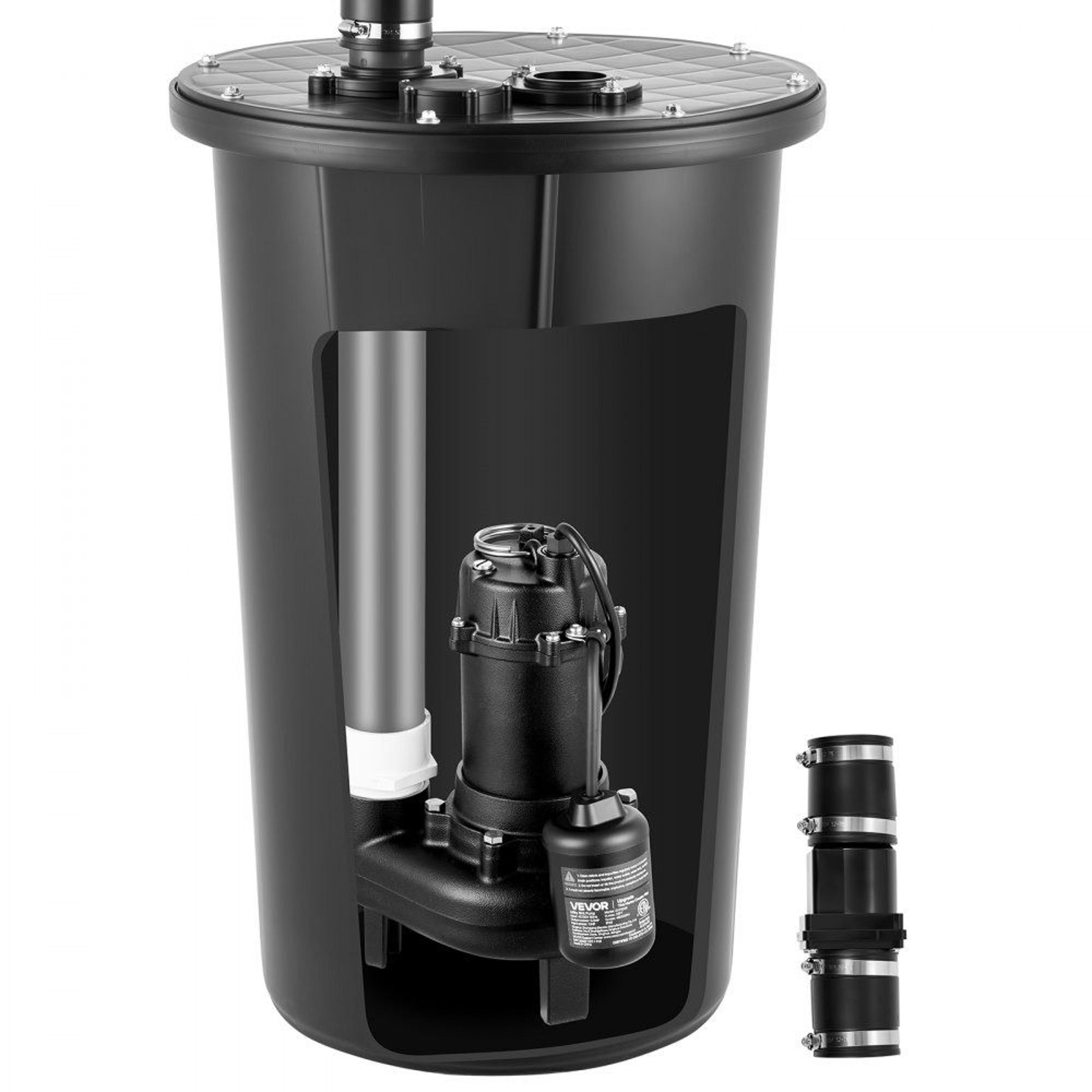 1/2 hp sewage pump system 4800 gph automatic drainage pump with basin kit
