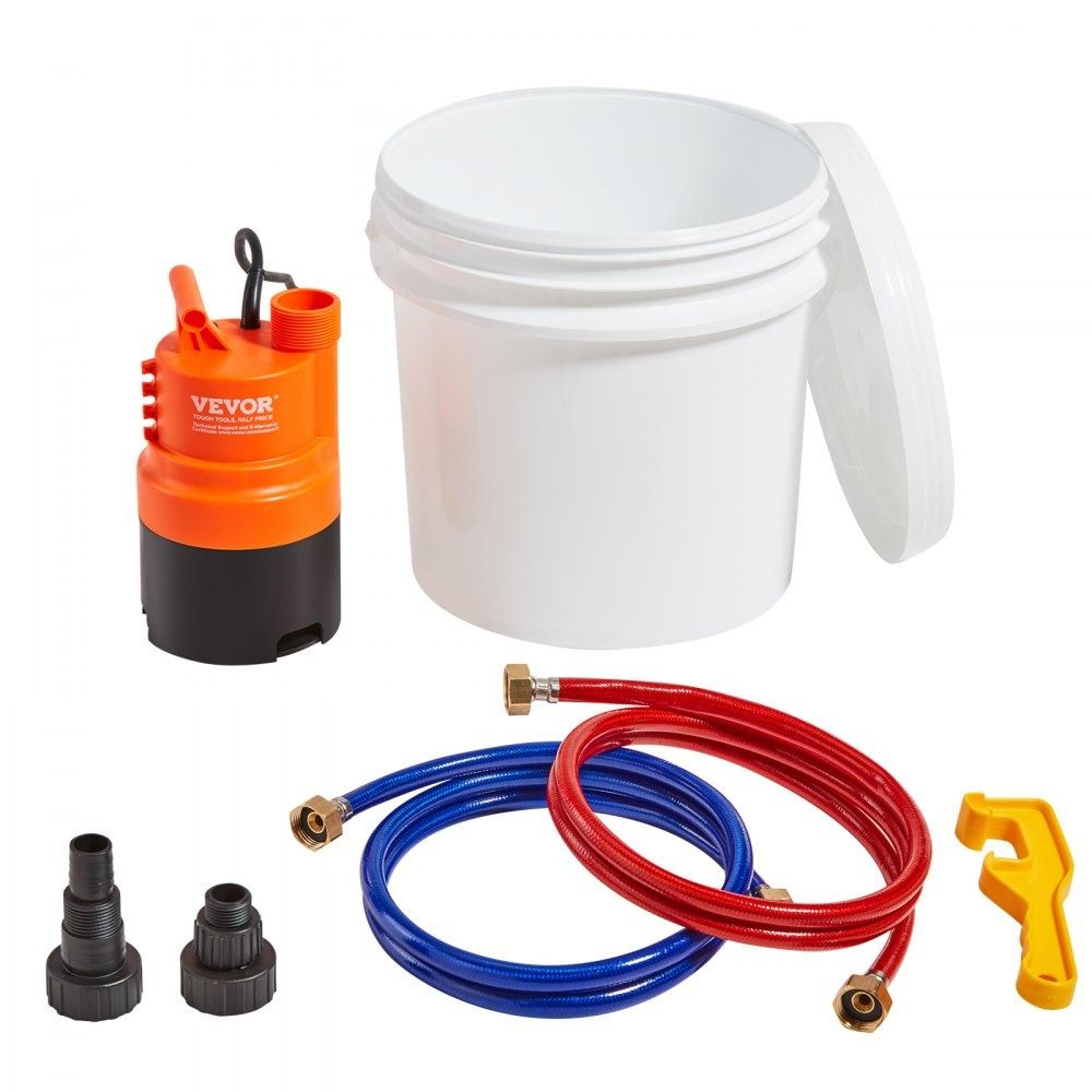 tankless water heater flush kit with 1/3 hp pump descale cleaning system